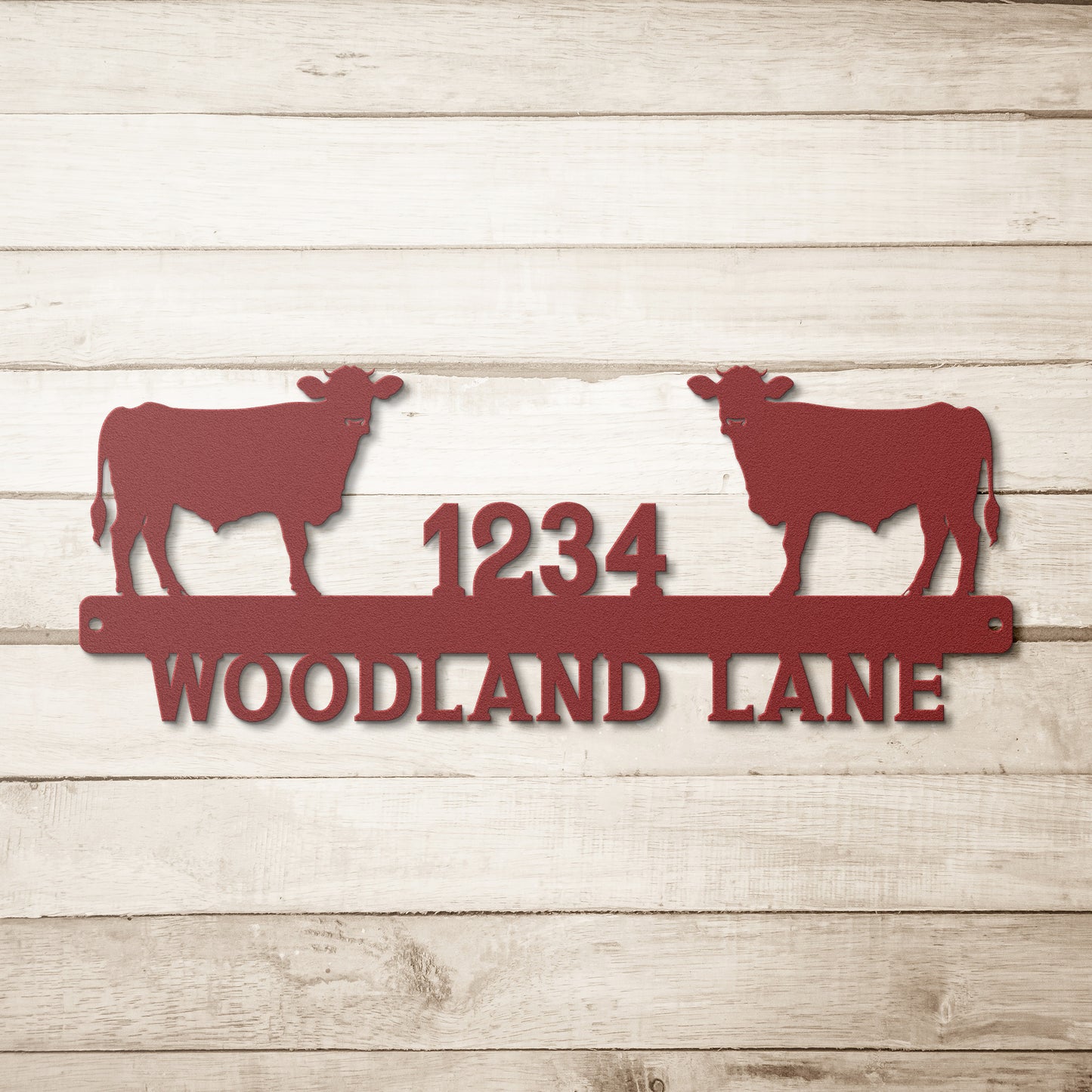 Cow Address Sign - Customizable