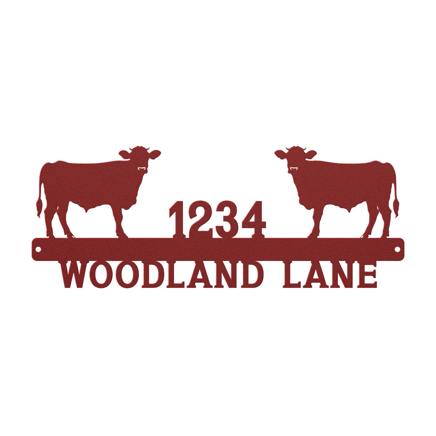Cow Address Sign - Customizable