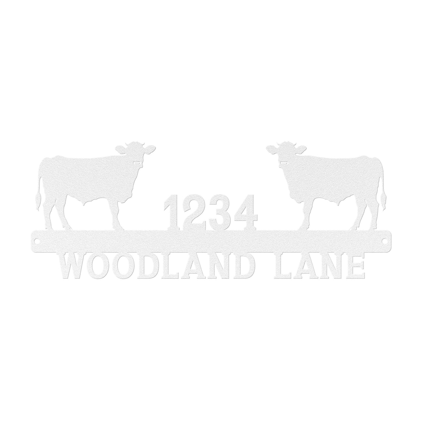 Cow Address Sign - Customizable