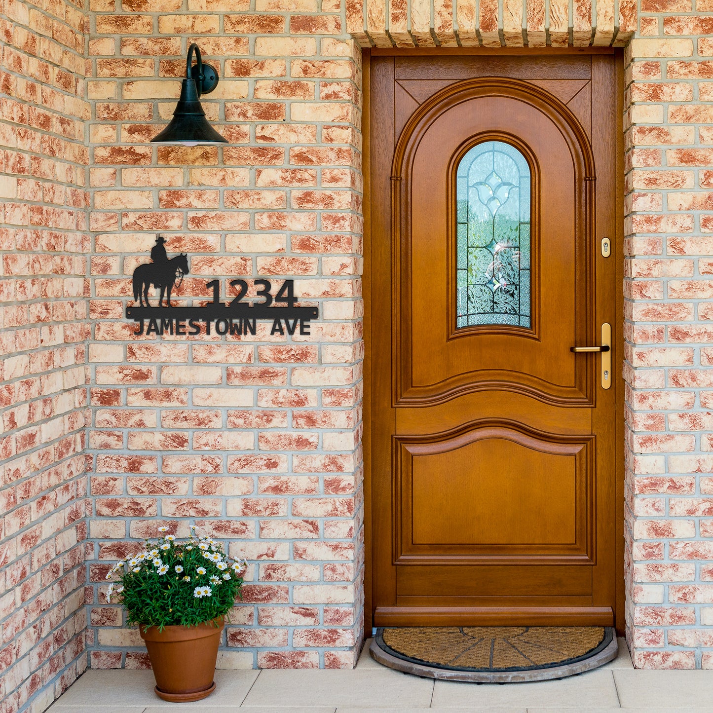 Cowboy Address Sign - Customizable