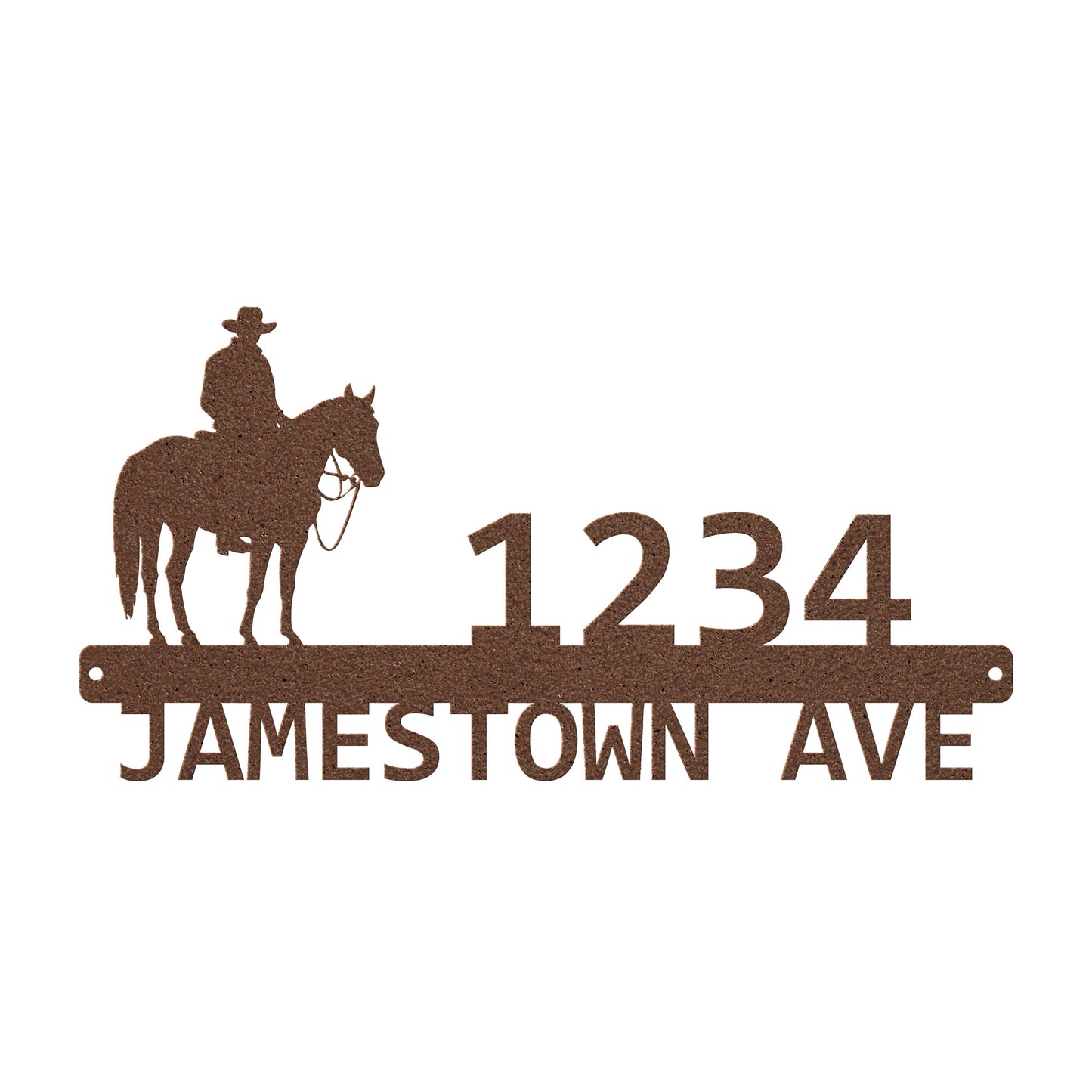 Cowboy Address Sign - Customizable