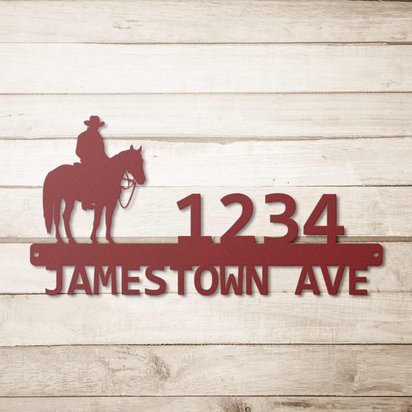 Cowboy Address Sign - Customizable