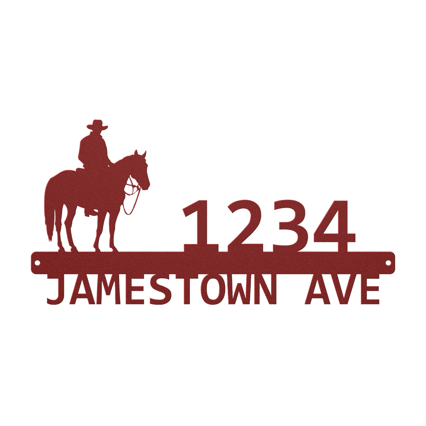 Cowboy Address Sign - Customizable