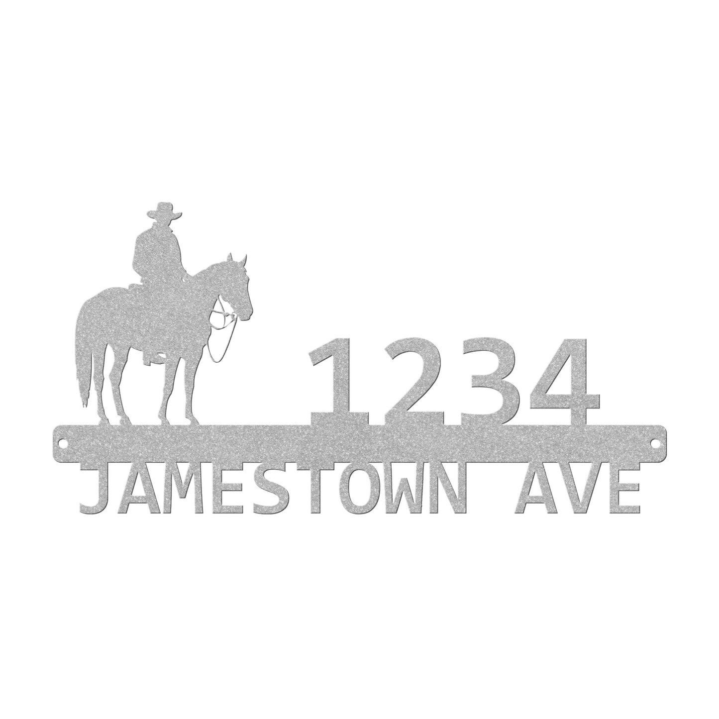 Cowboy Address Sign - Customizable
