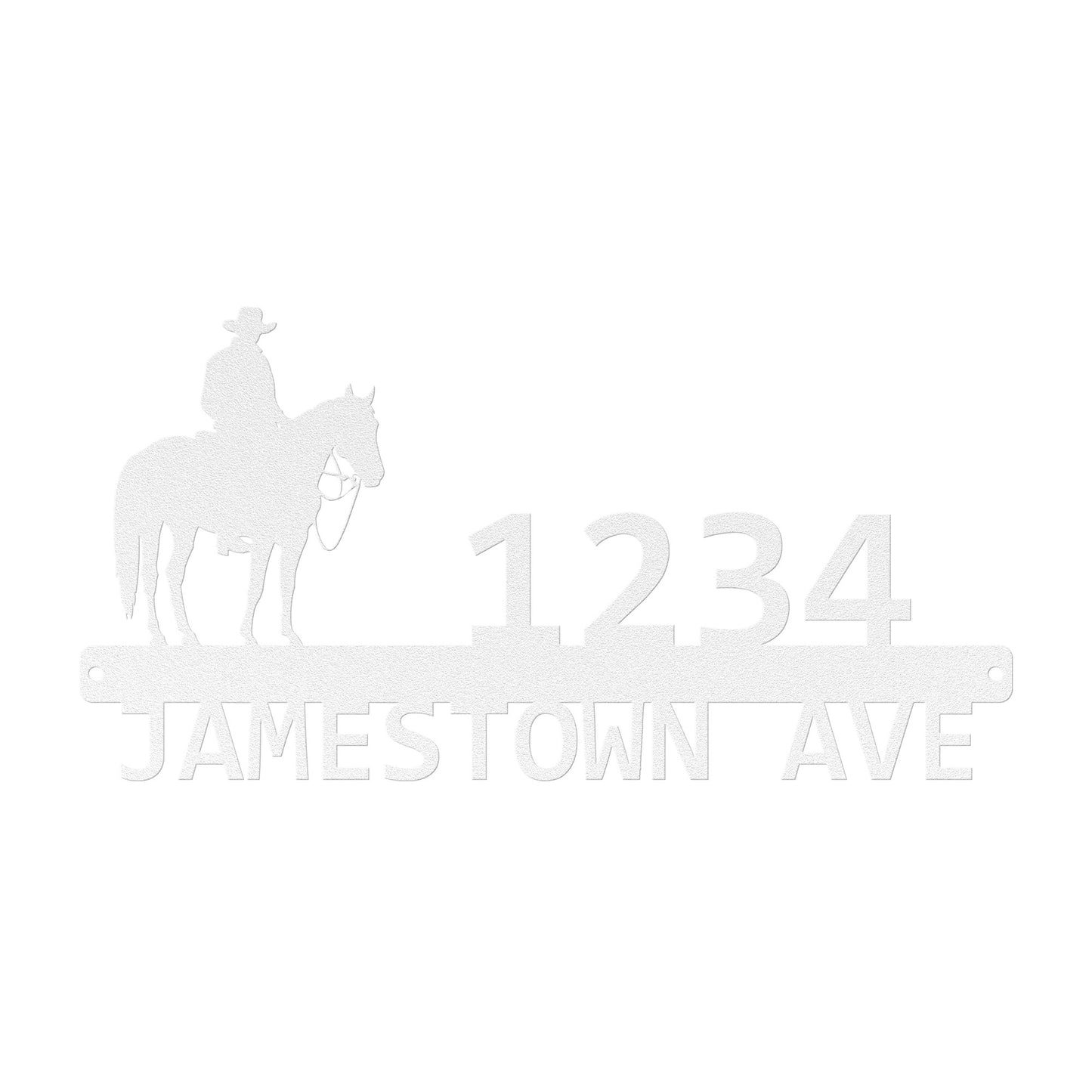 Cowboy Address Sign - Customizable
