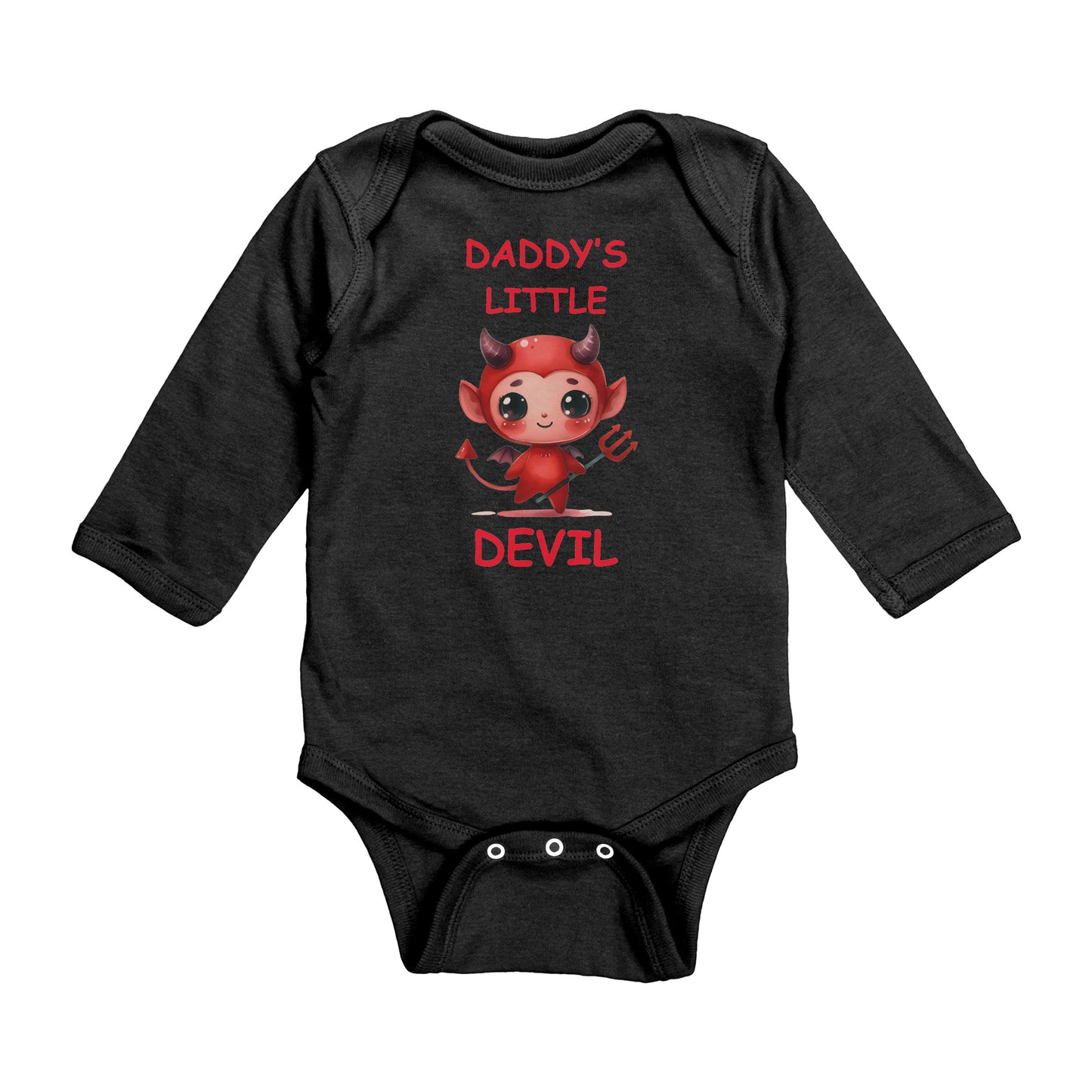 Daddy's Little Devil Boy Long Sleeve Bodysuit