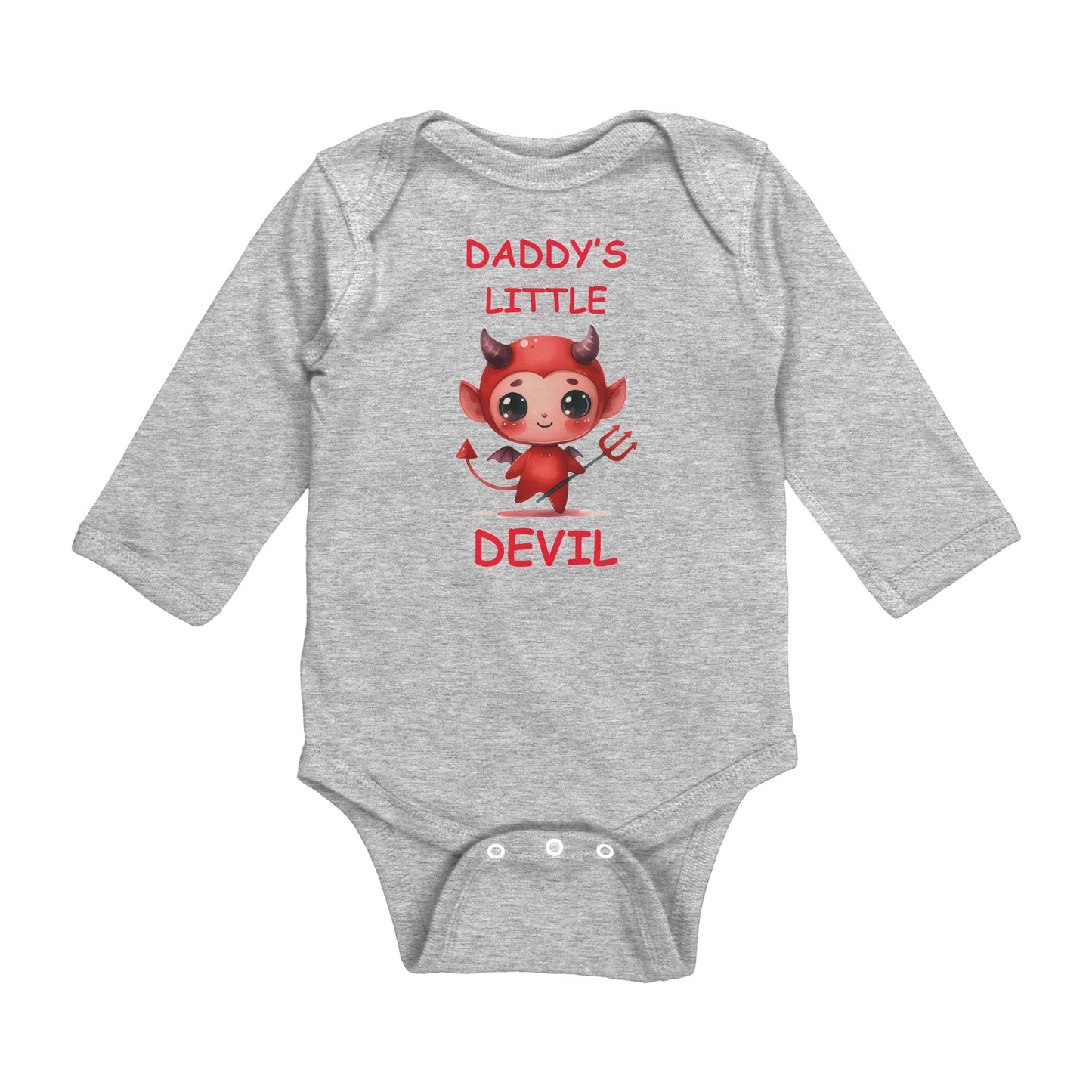 Daddy's Little Devil Boy Long Sleeve Bodysuit