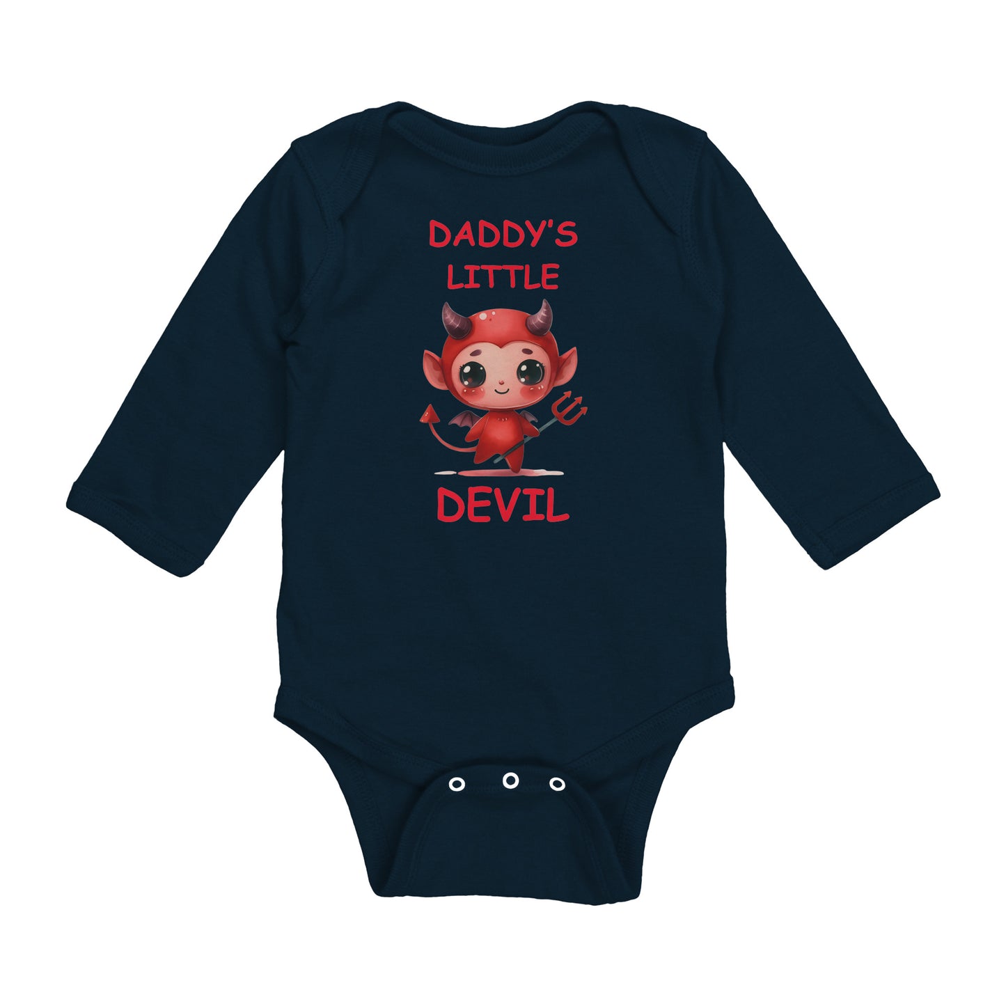 Daddy's Little Devil Boy Long Sleeve Bodysuit