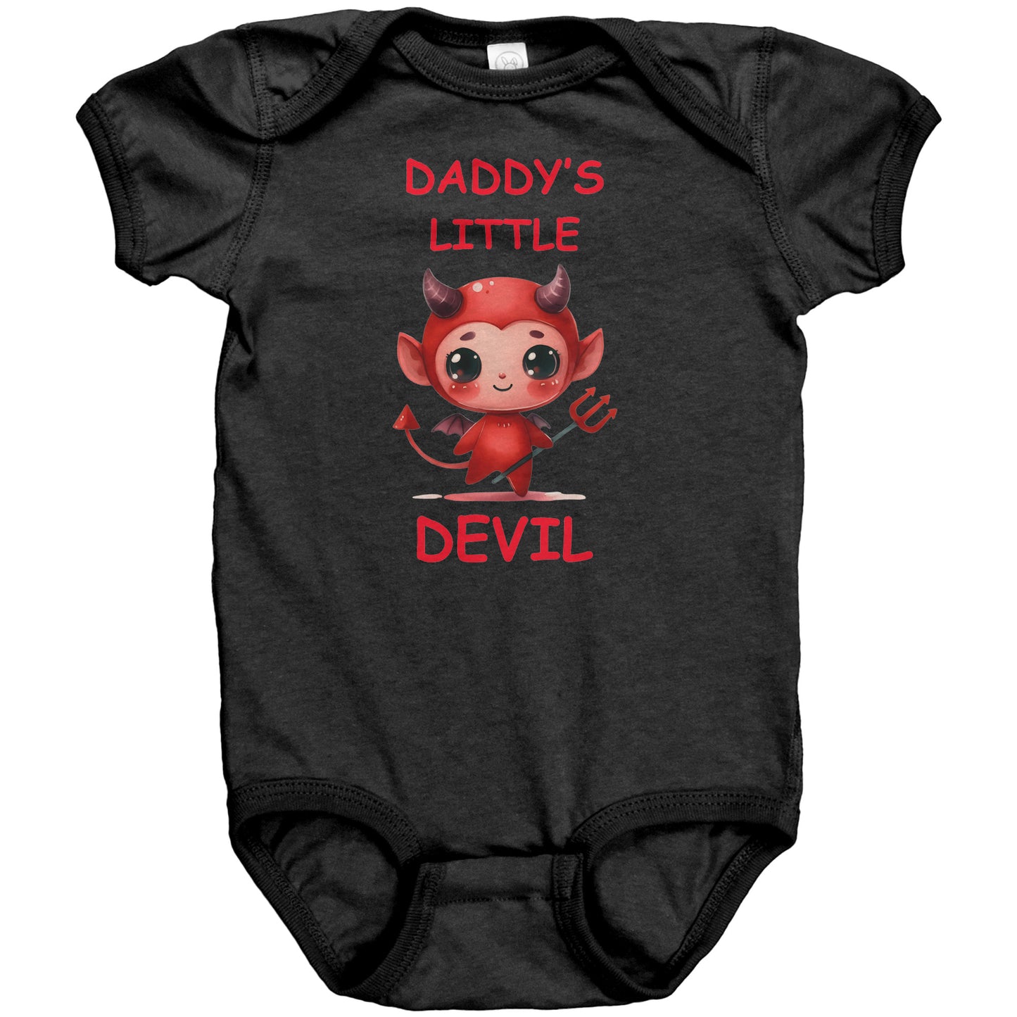 Daddy's Little Devil Boy Short Sleeve Bodysuit