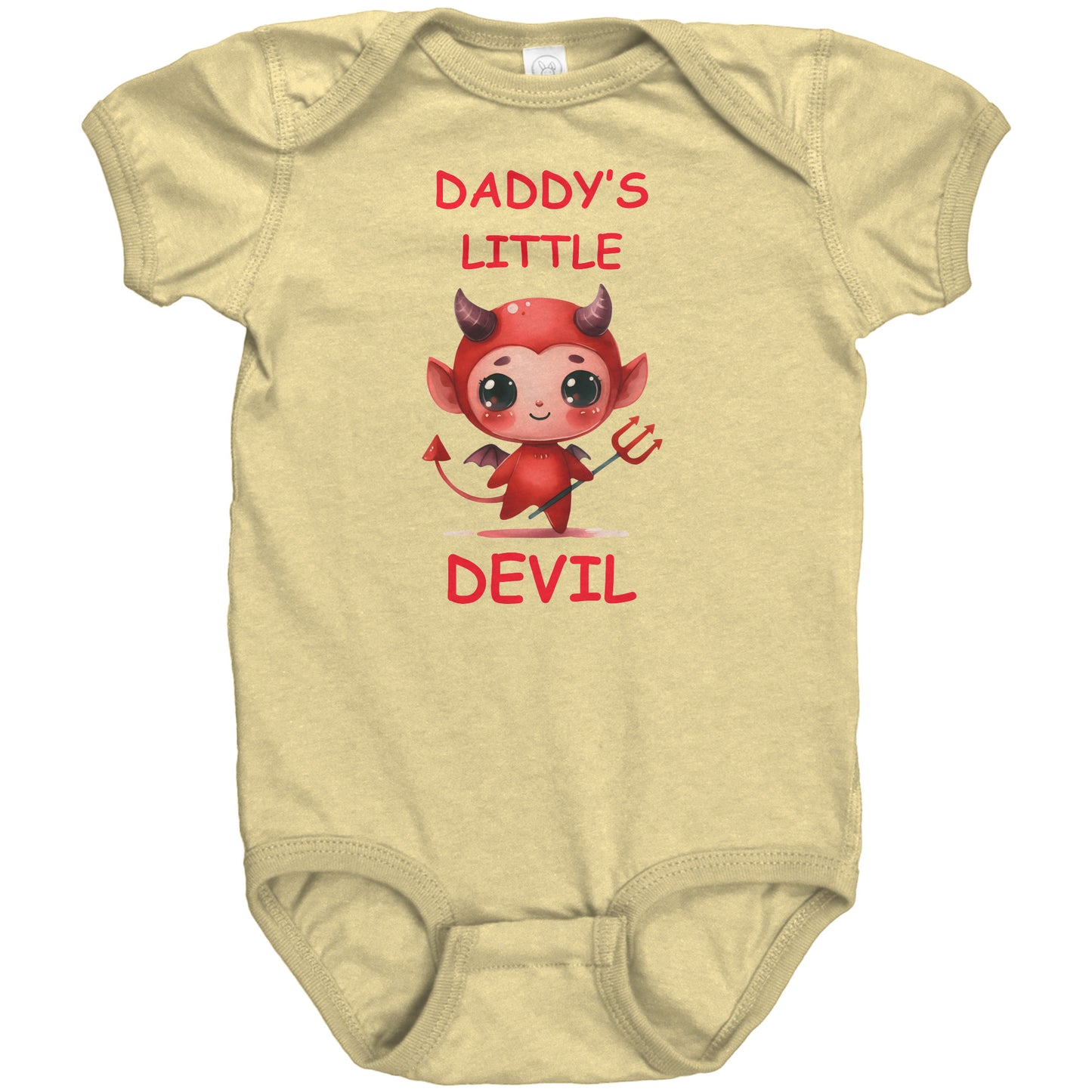 Daddy's Little Devil Boy Short Sleeve Bodysuit