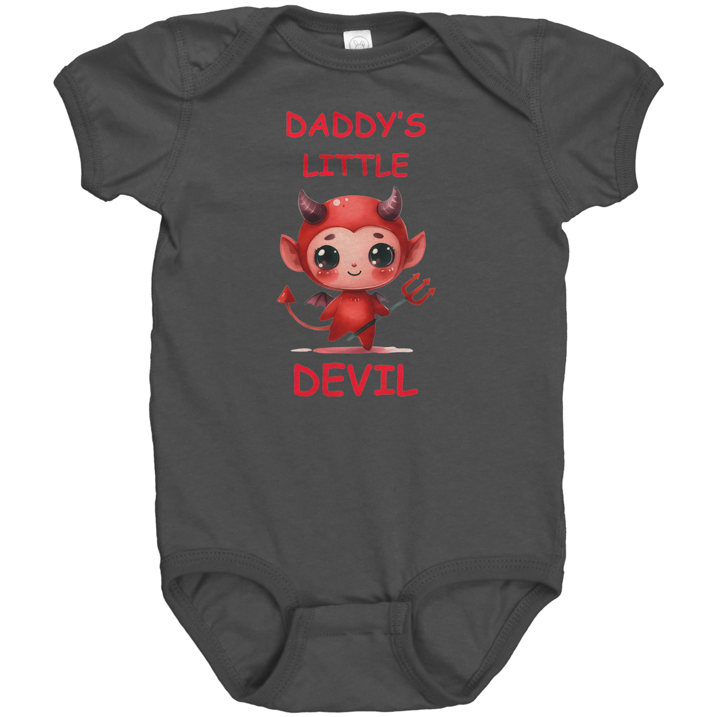 Daddy's Little Devil Boy Short Sleeve Bodysuit