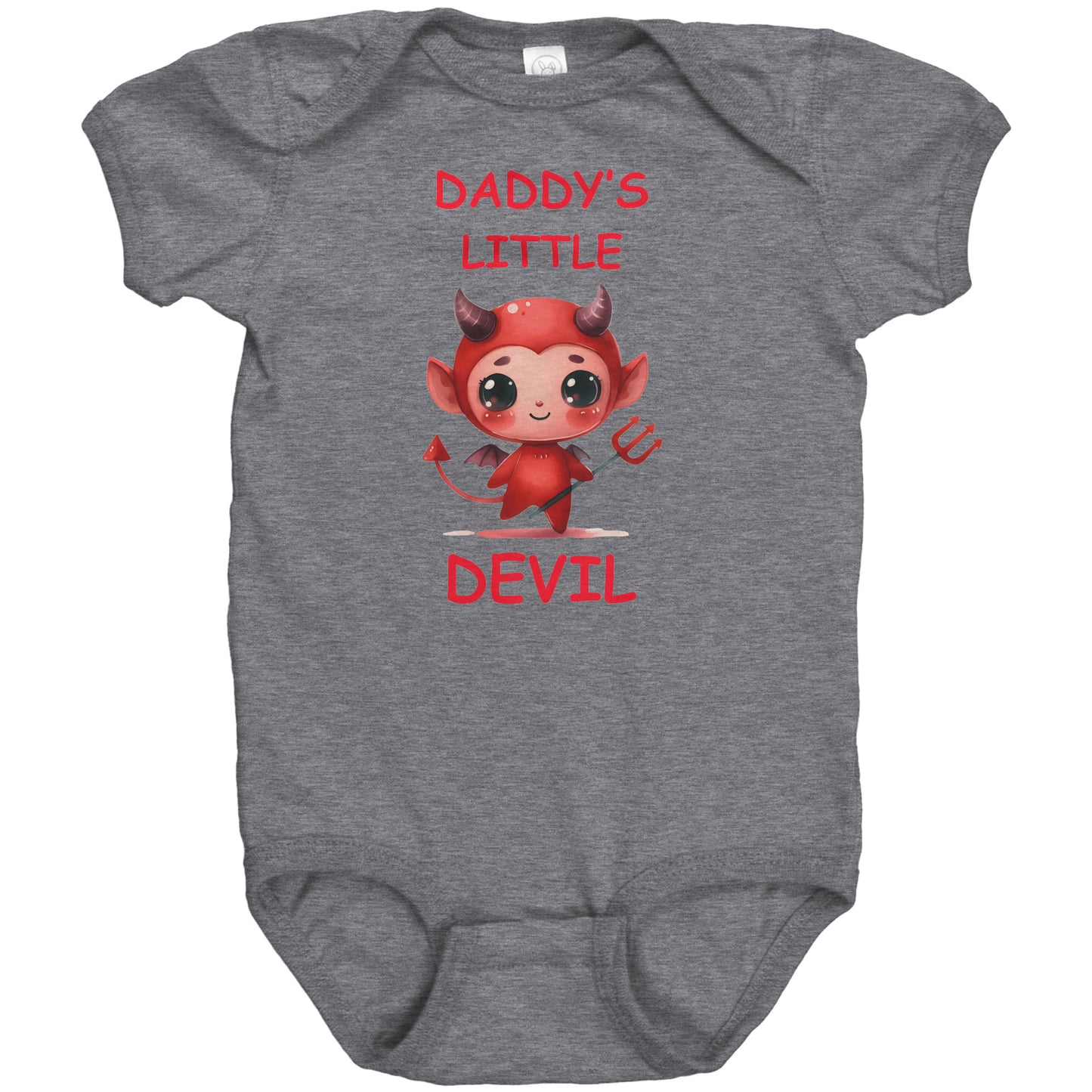 Daddy's Little Devil Boy Short Sleeve Bodysuit