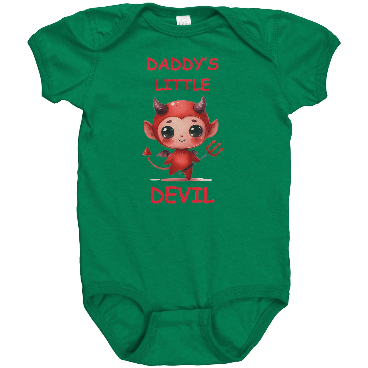 Daddy's Little Devil Boy Short Sleeve Bodysuit