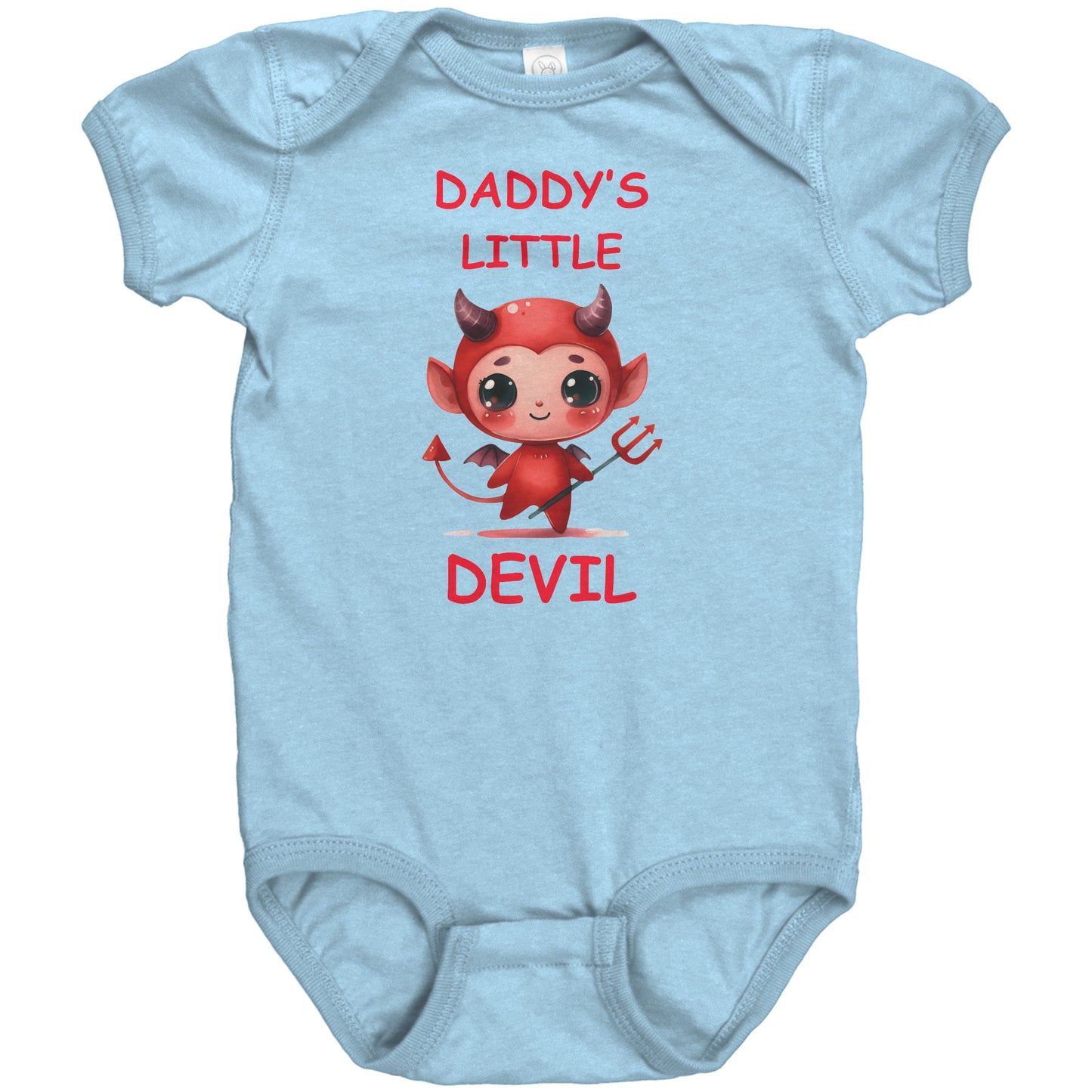 Daddy's Little Devil Boy Short Sleeve Bodysuit