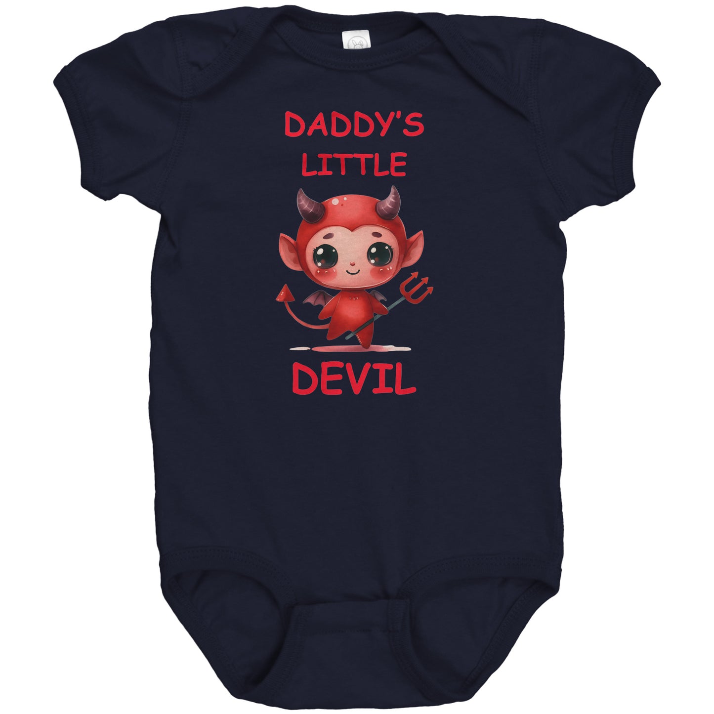 Daddy's Little Devil Boy Short Sleeve Bodysuit