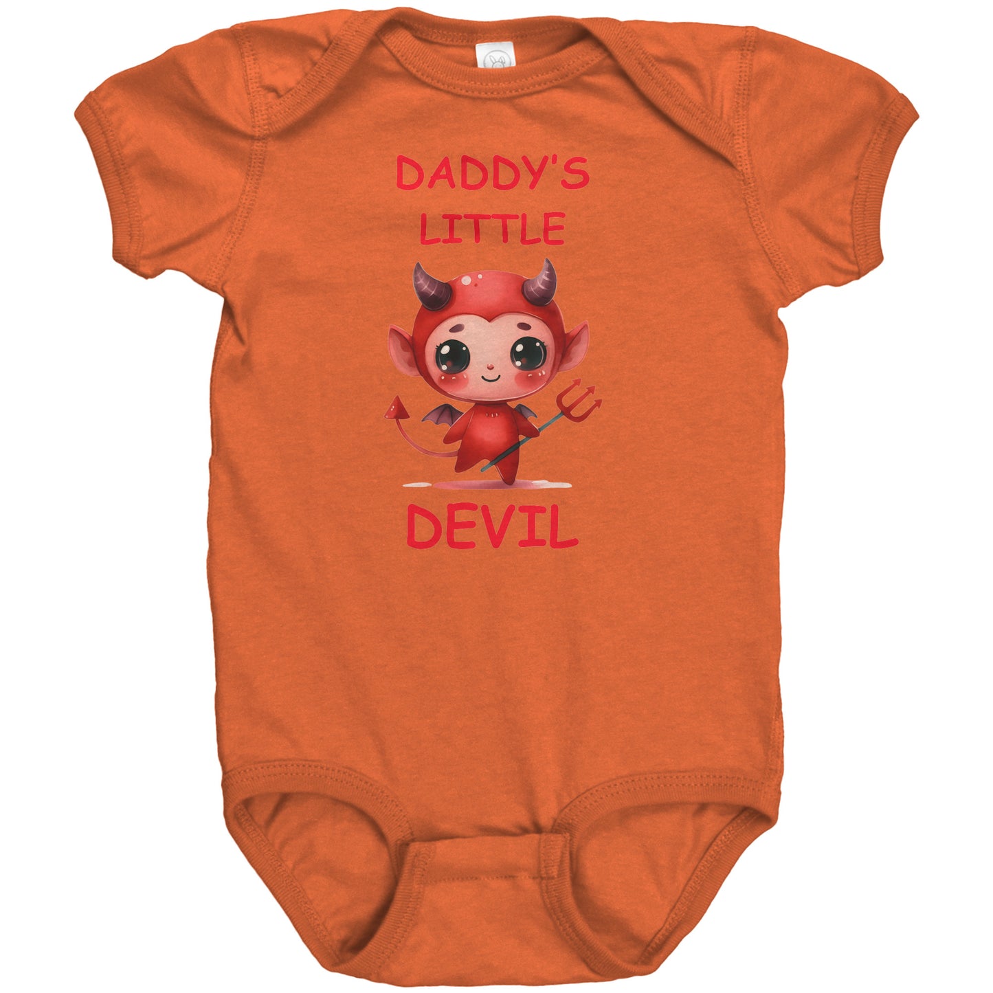 Daddy's Little Devil Boy Short Sleeve Bodysuit