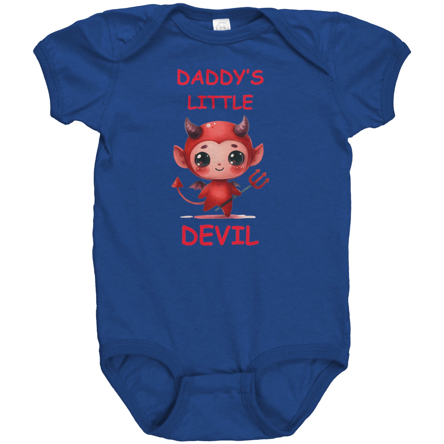 Daddy's Little Devil Boy Short Sleeve Bodysuit