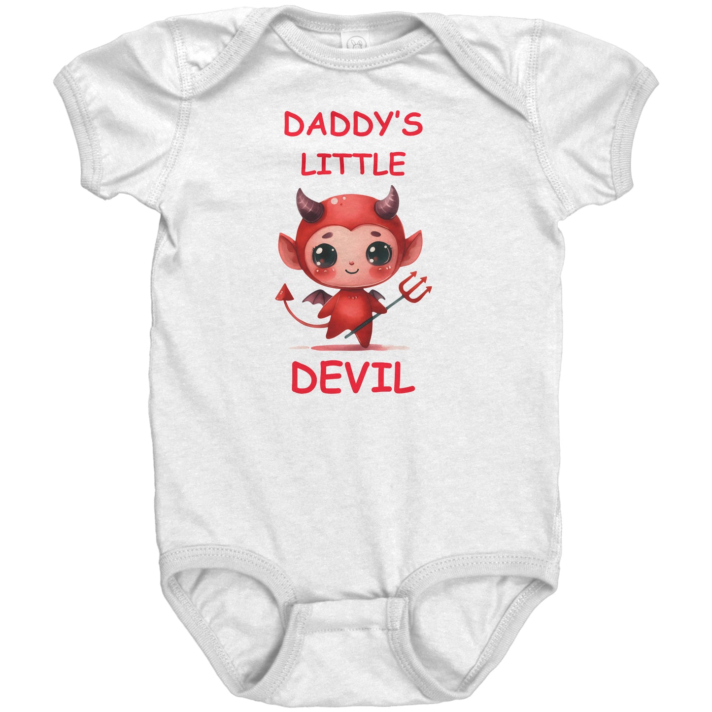 Daddy's Little Devil Boy Short Sleeve Bodysuit