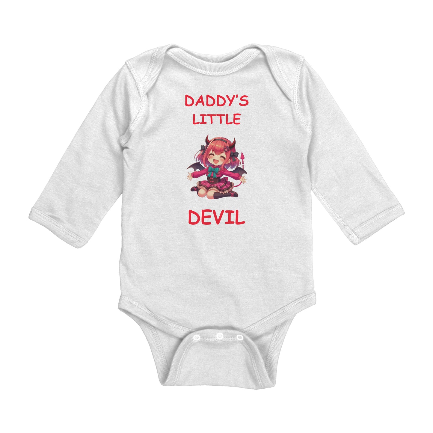 Daddy's Little Devil Girl Long Sleeve Bodysuit