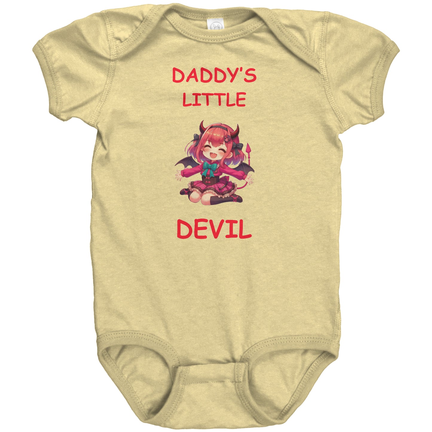 Daddy's Little Devil Girl Short Sleeve Bodysuit