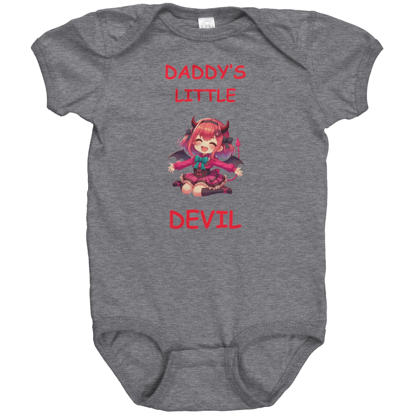 Daddy's Little Devil Girl Short Sleeve Bodysuit