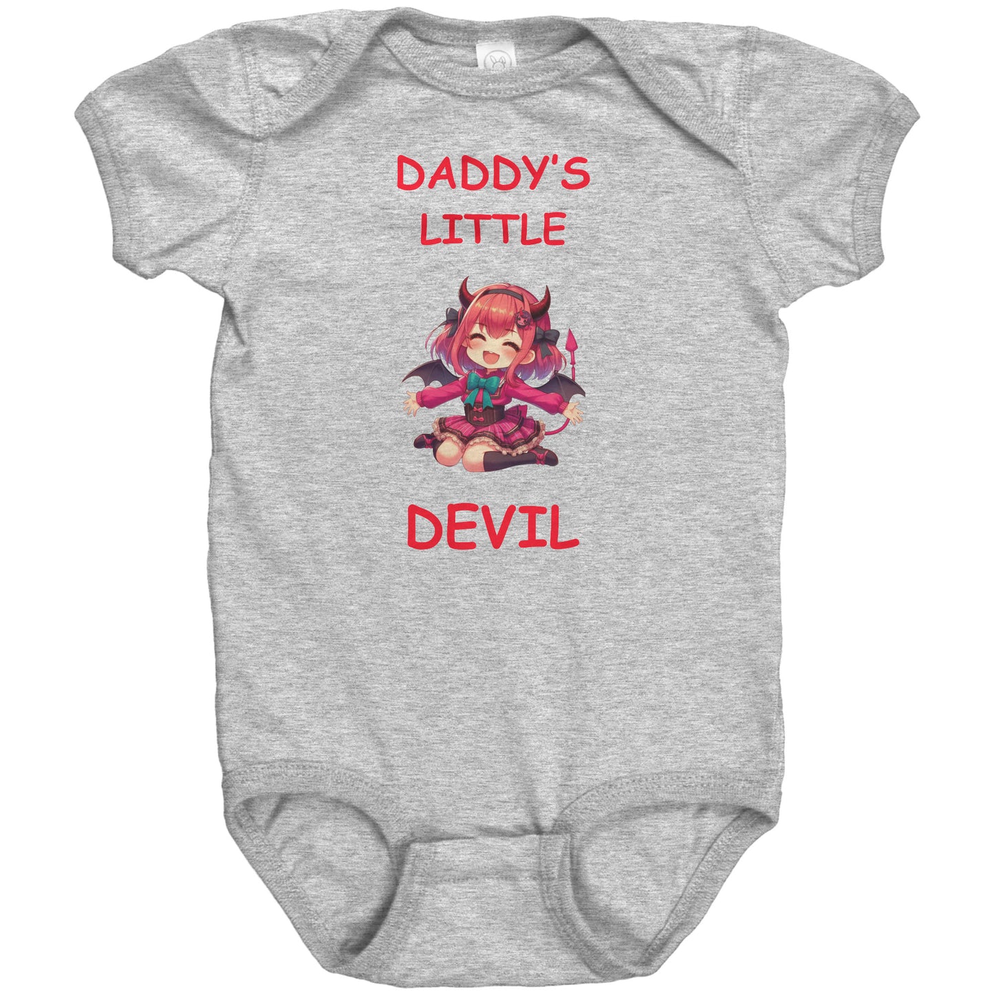 Daddy's Little Devil Girl Short Sleeve Bodysuit