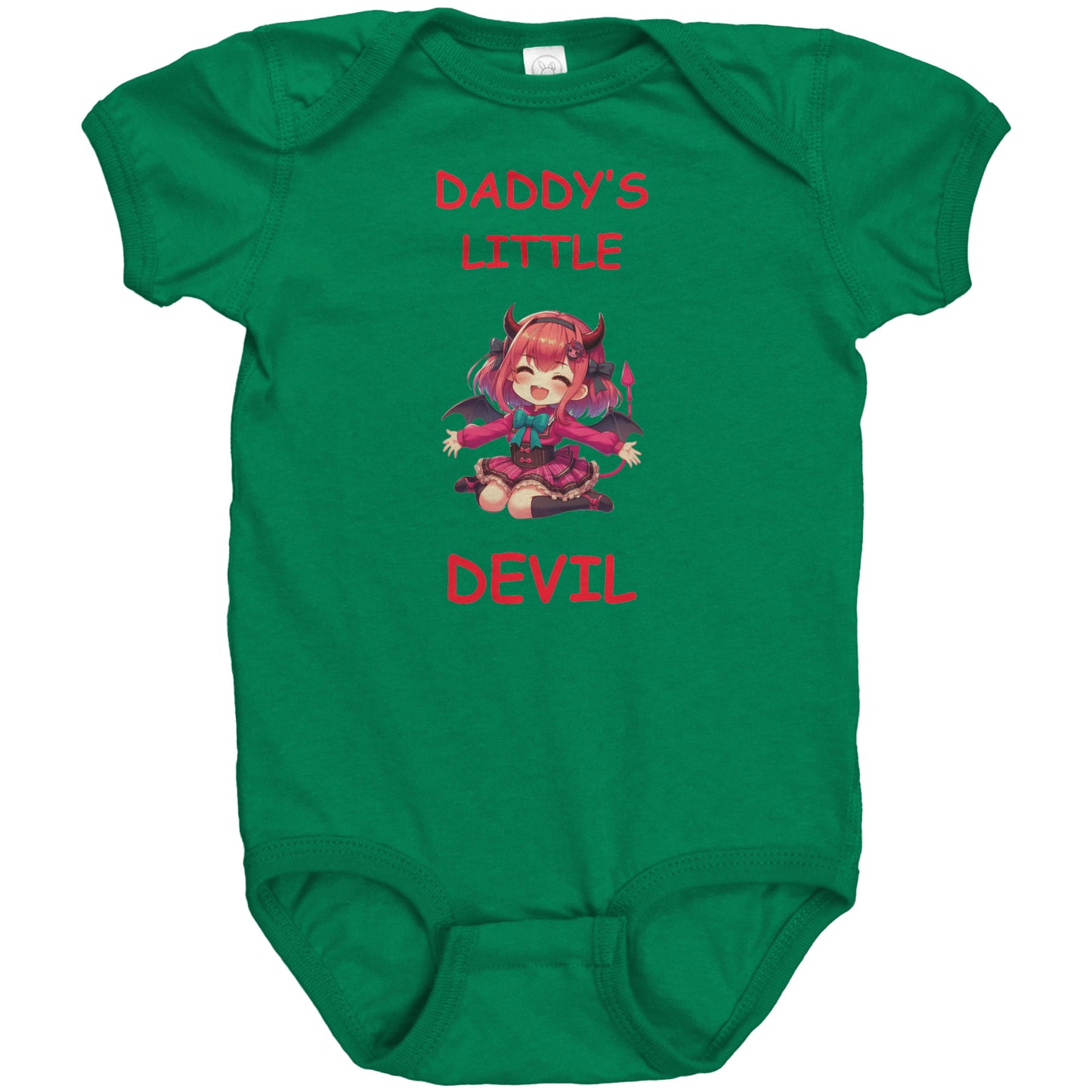 Daddy's Little Devil Girl Short Sleeve Bodysuit