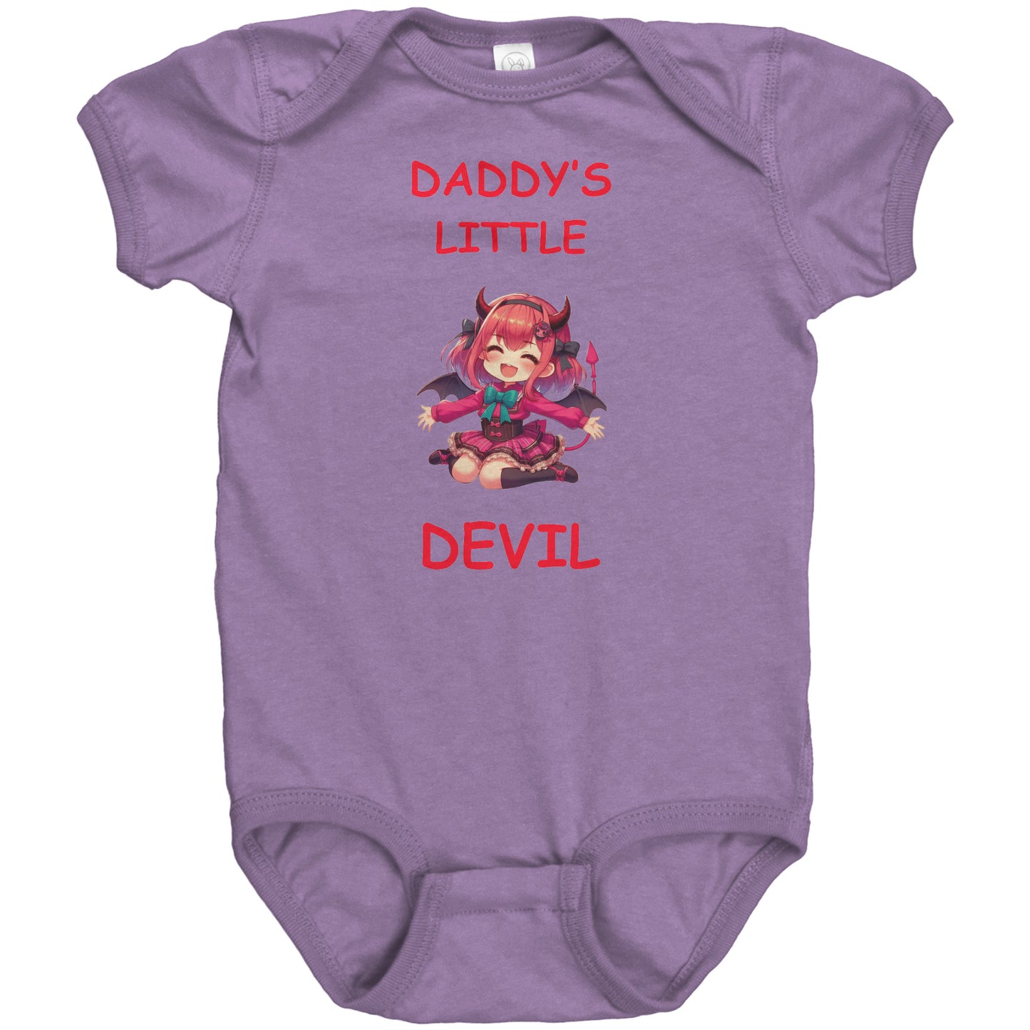 Daddy's Little Devil Girl Short Sleeve Bodysuit