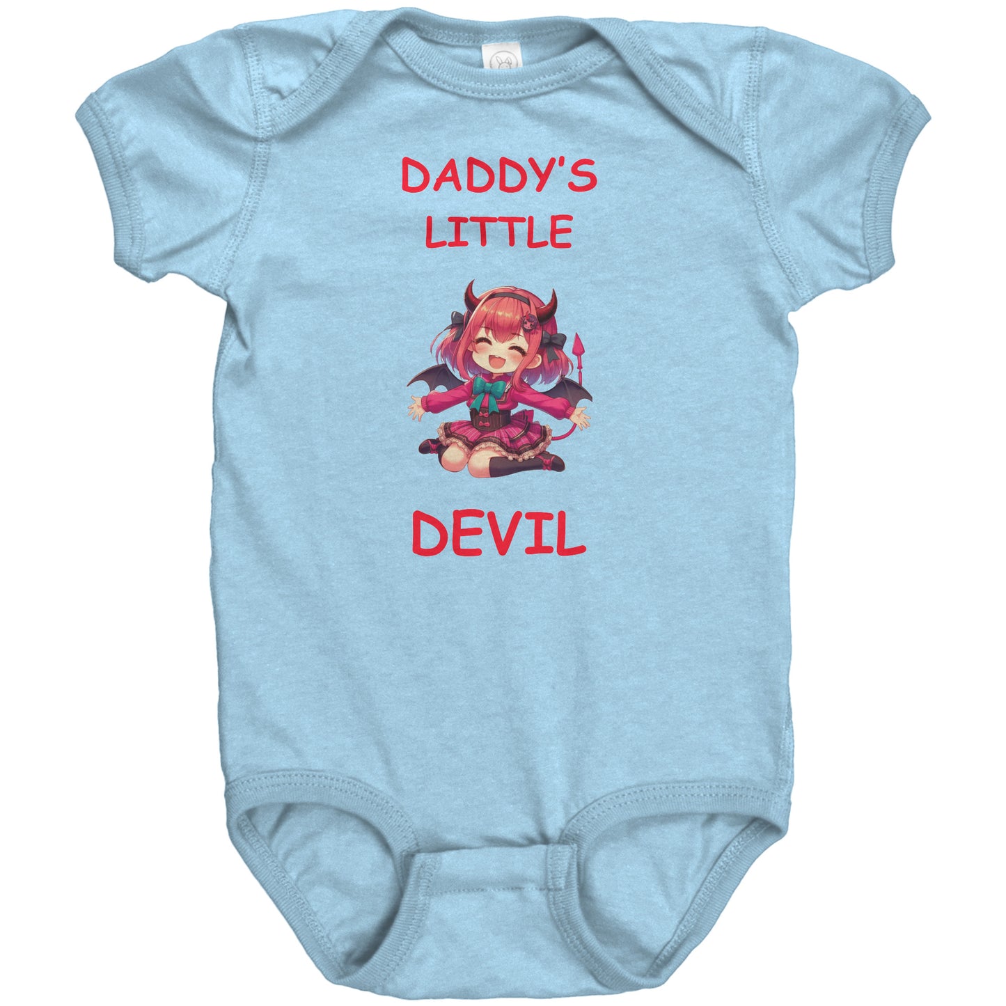 Daddy's Little Devil Girl Short Sleeve Bodysuit