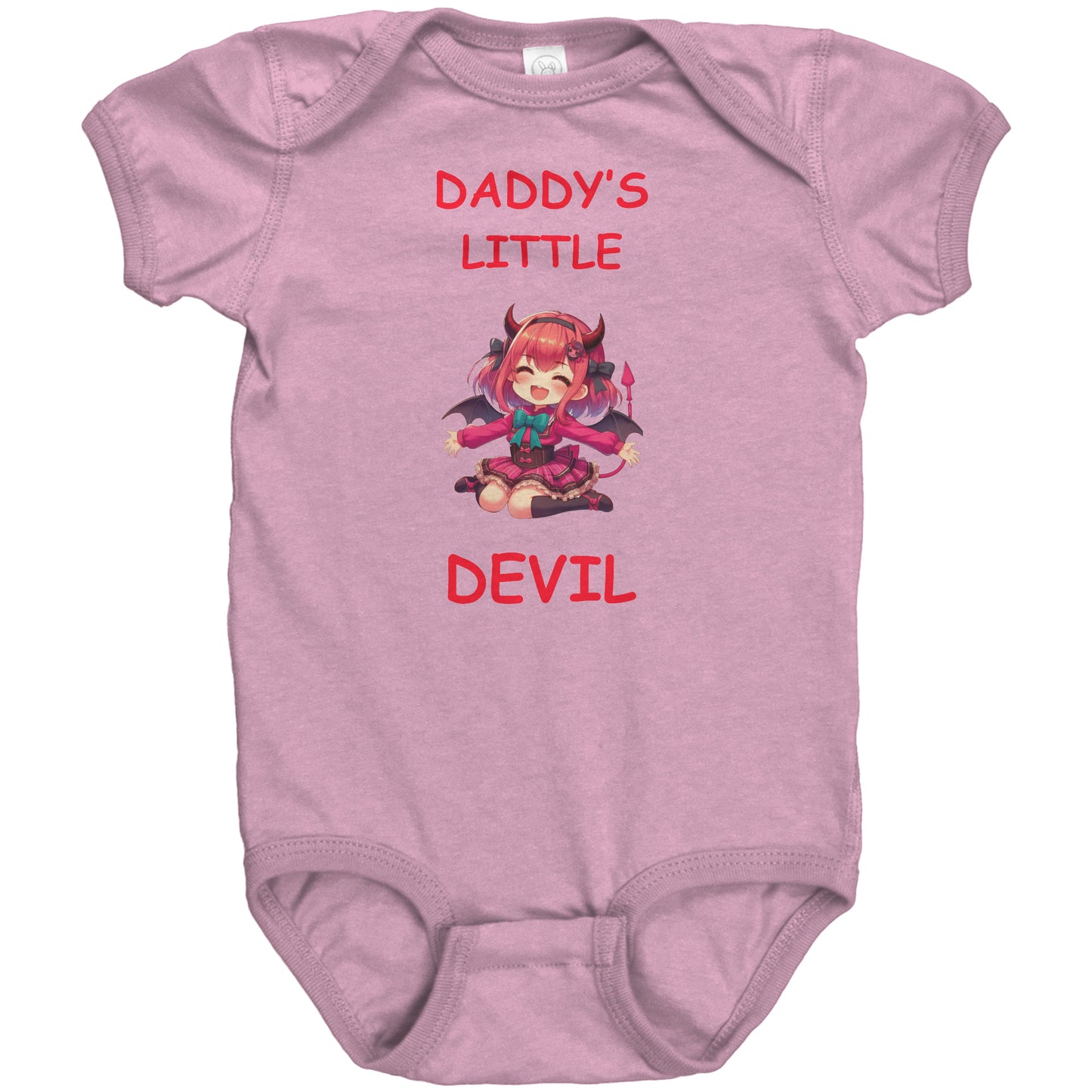Daddy's Little Devil Girl Short Sleeve Bodysuit