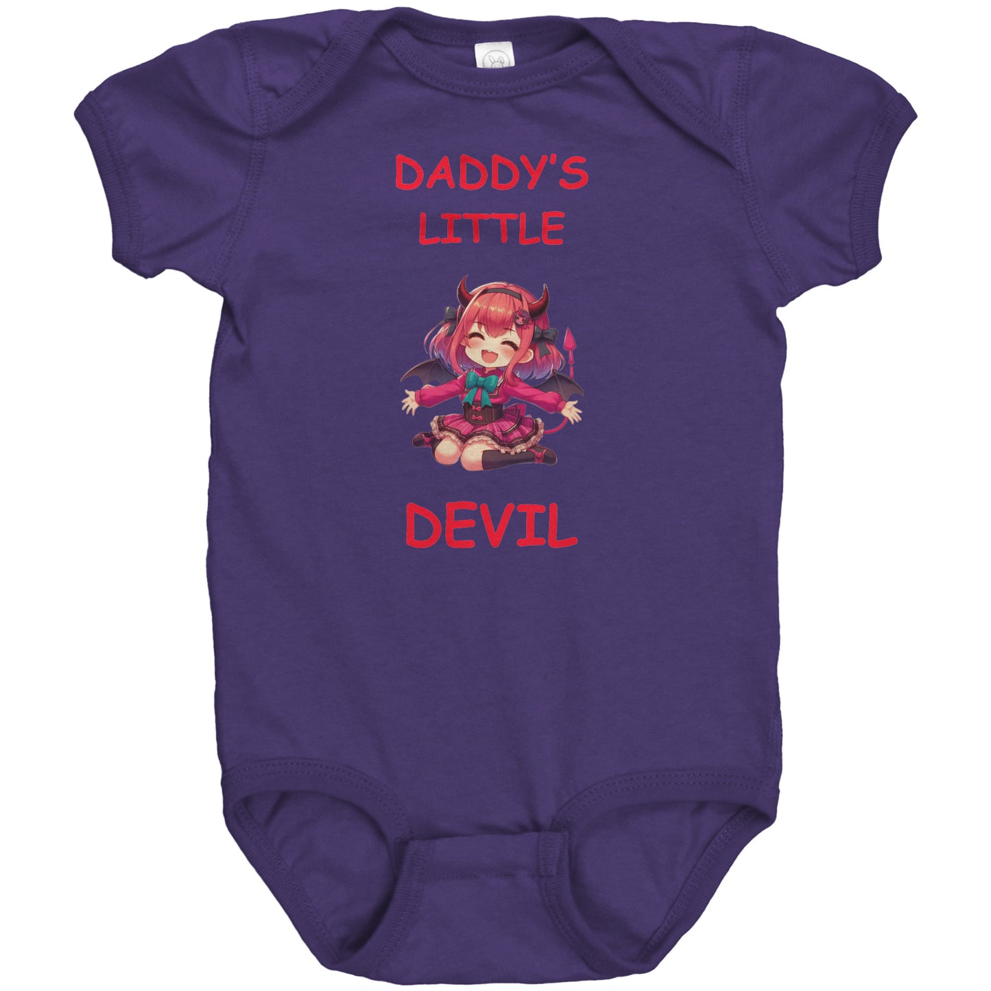 Daddy's Little Devil Girl Short Sleeve Bodysuit