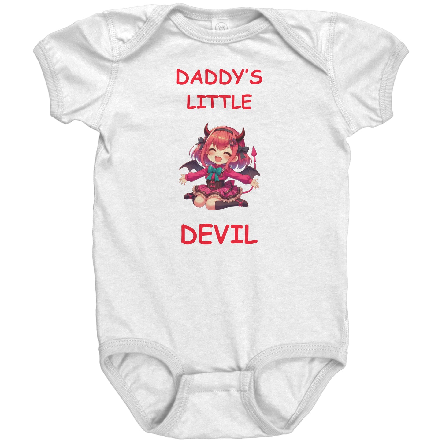 Daddy's Little Devil Girl Short Sleeve Bodysuit