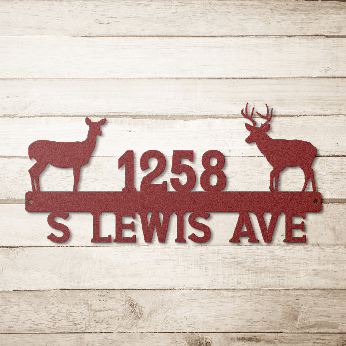 Deer Address Sign - Customizable