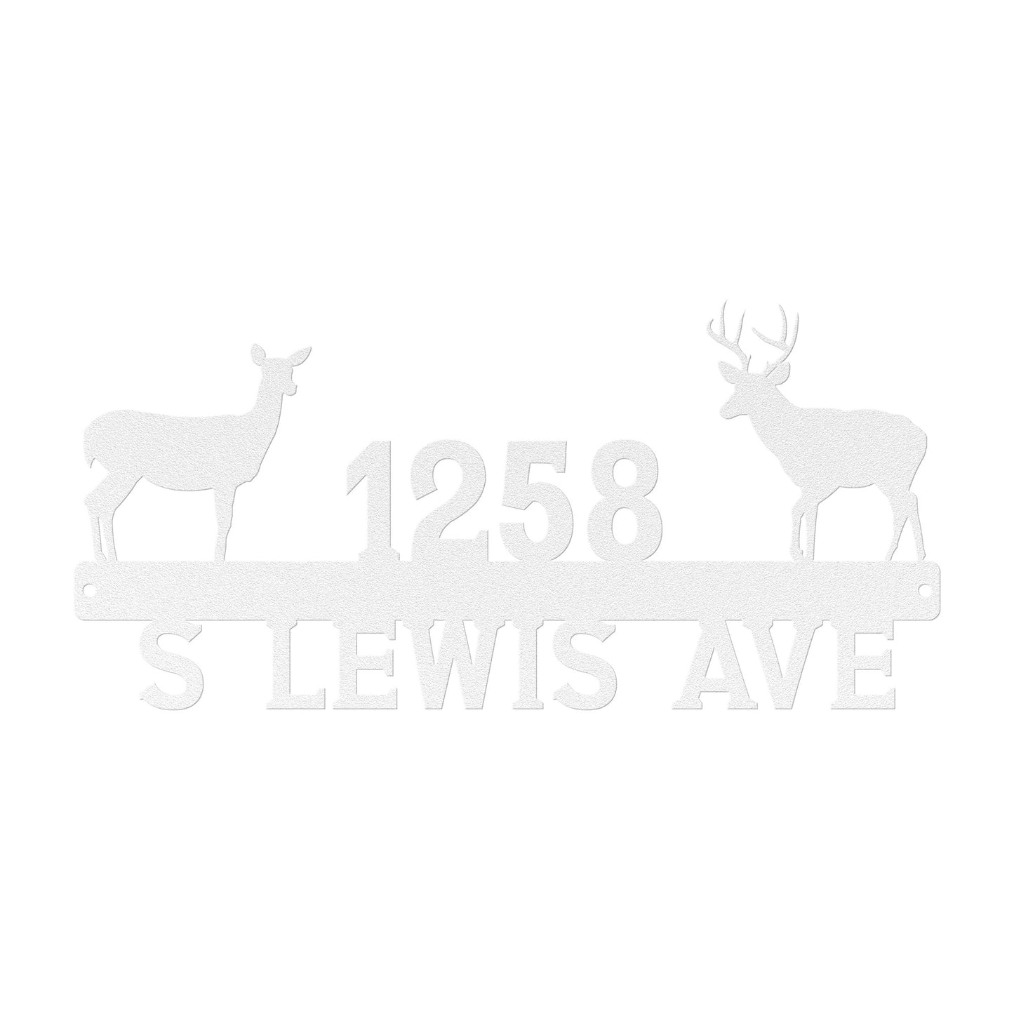 Deer Address Sign - Customizable