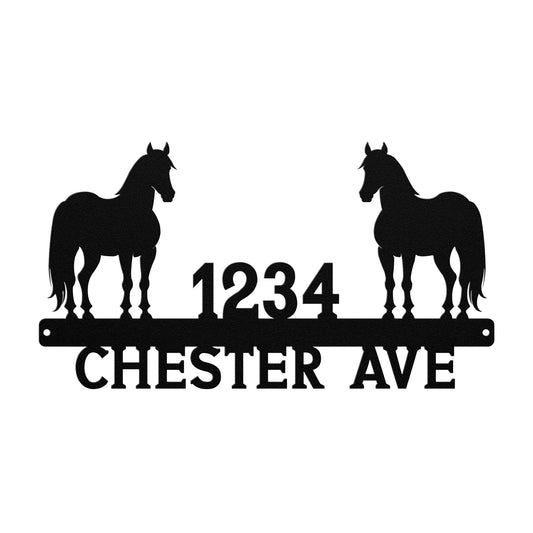 Horse Address Sign - Customizable