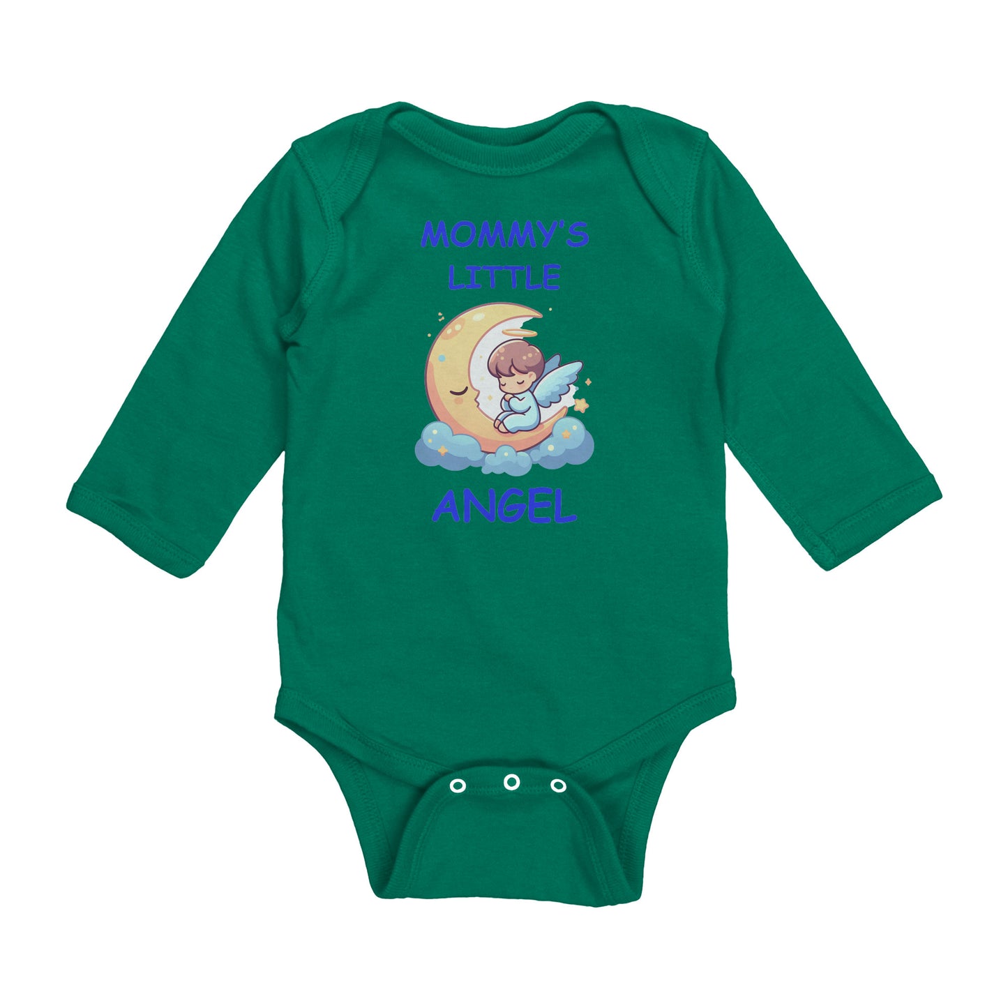 Mommy's Little Angel Boy Long Sleeve Bodysuit