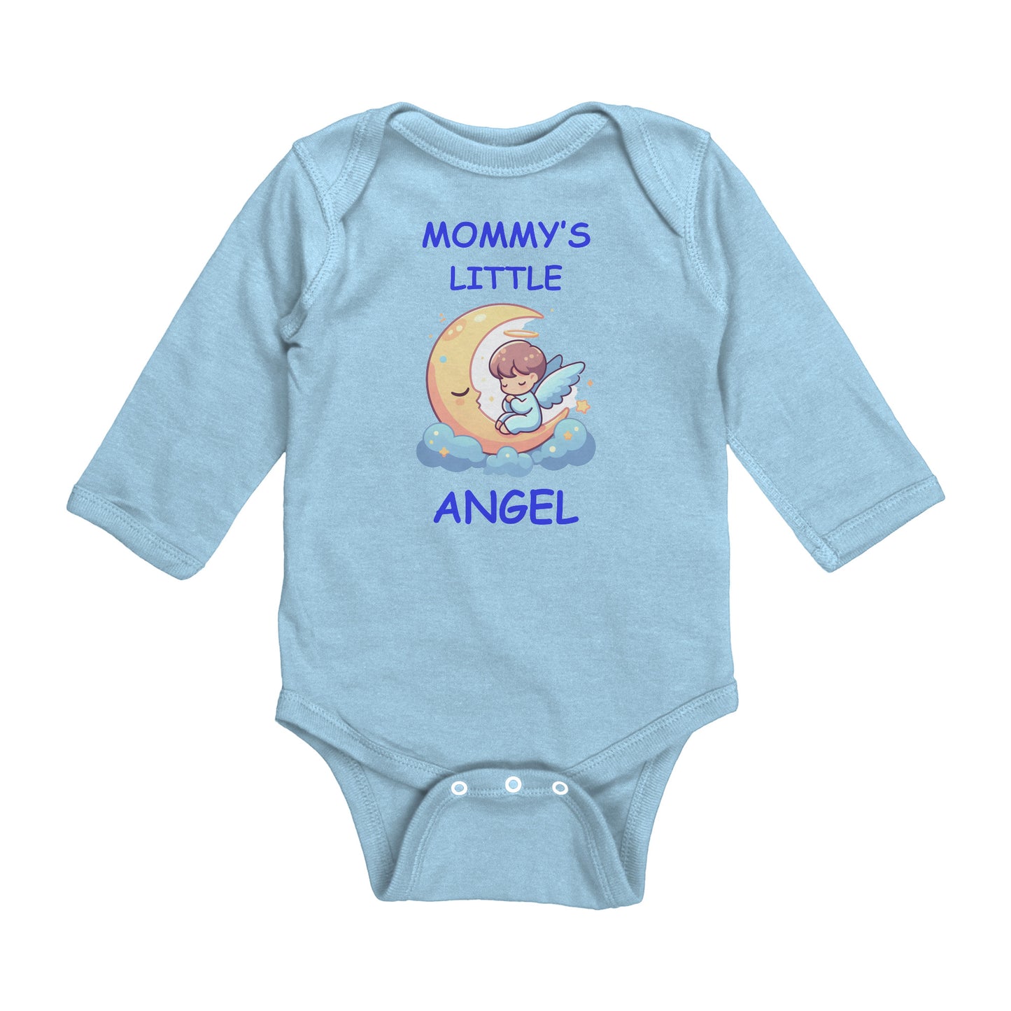 Mommy's Little Angel Boy Long Sleeve Bodysuit