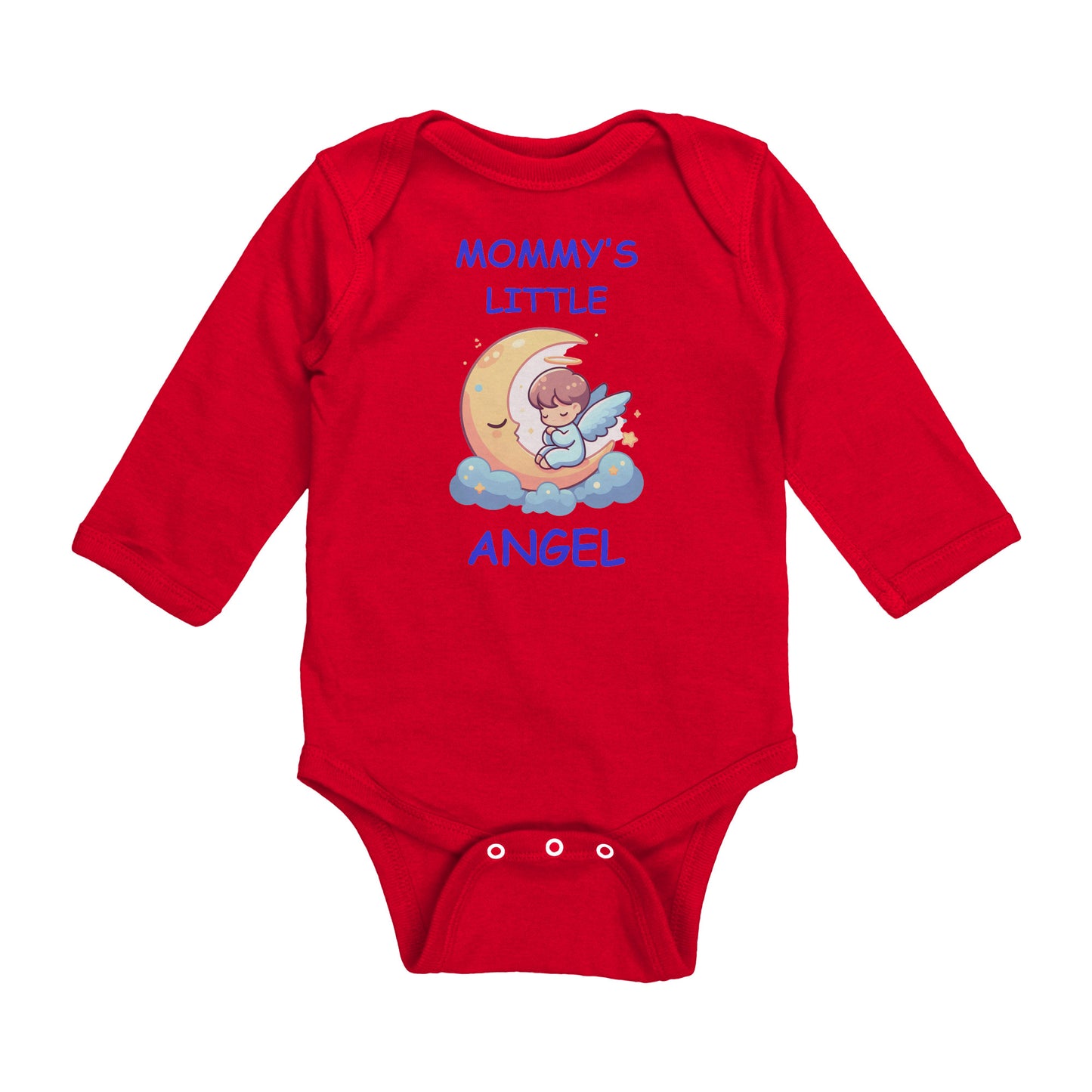 Mommy's Little Angel Boy Long Sleeve Bodysuit