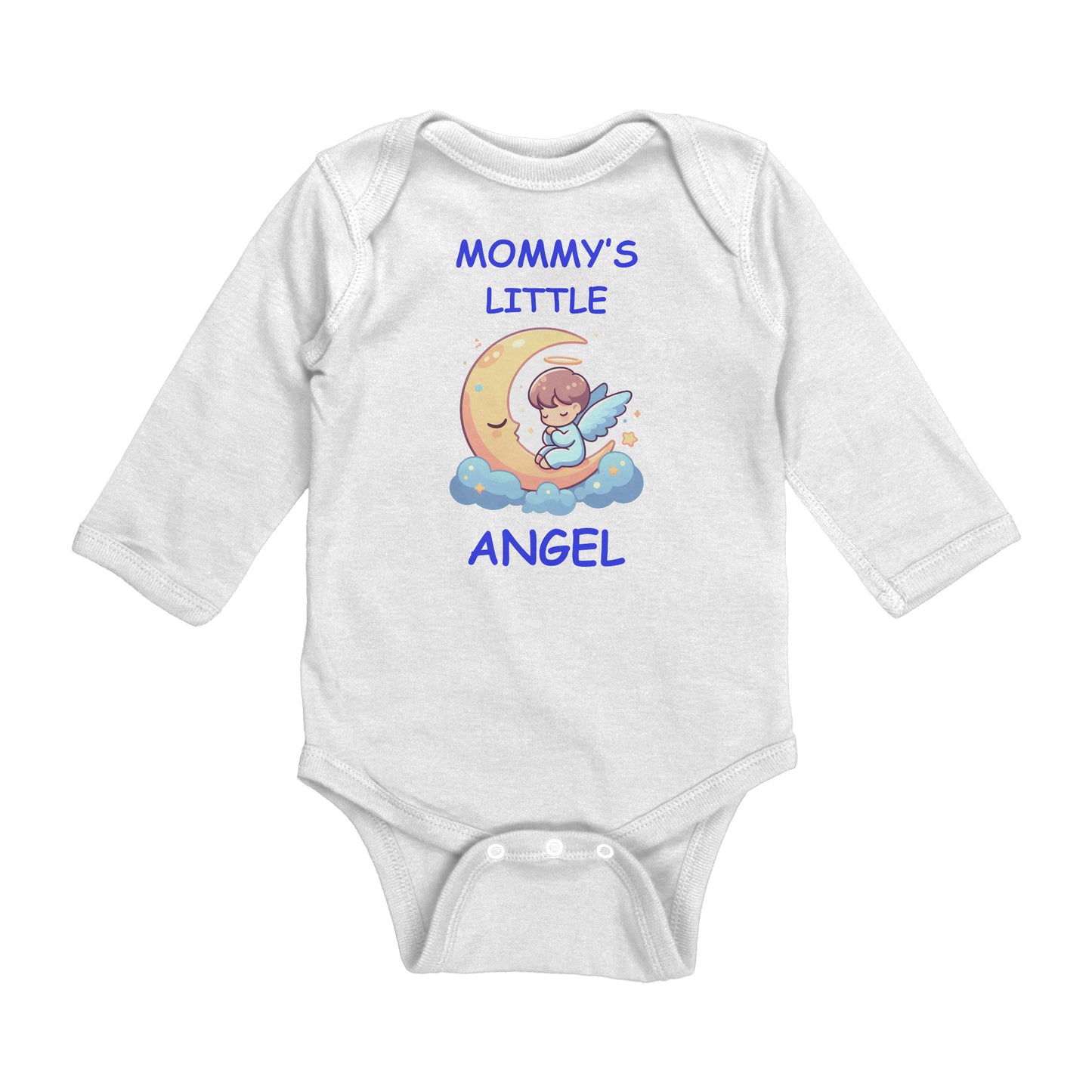Mommy's Little Angel Boy Long Sleeve Bodysuit