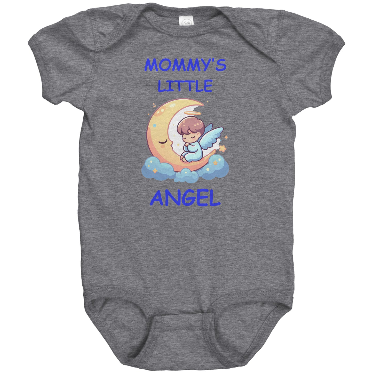 Mommy's Little Angel Boy Short Sleeve Bodysuit