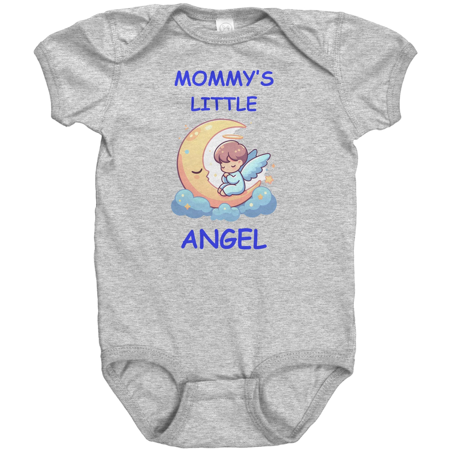 Mommy's Little Angel Boy Short Sleeve Bodysuit