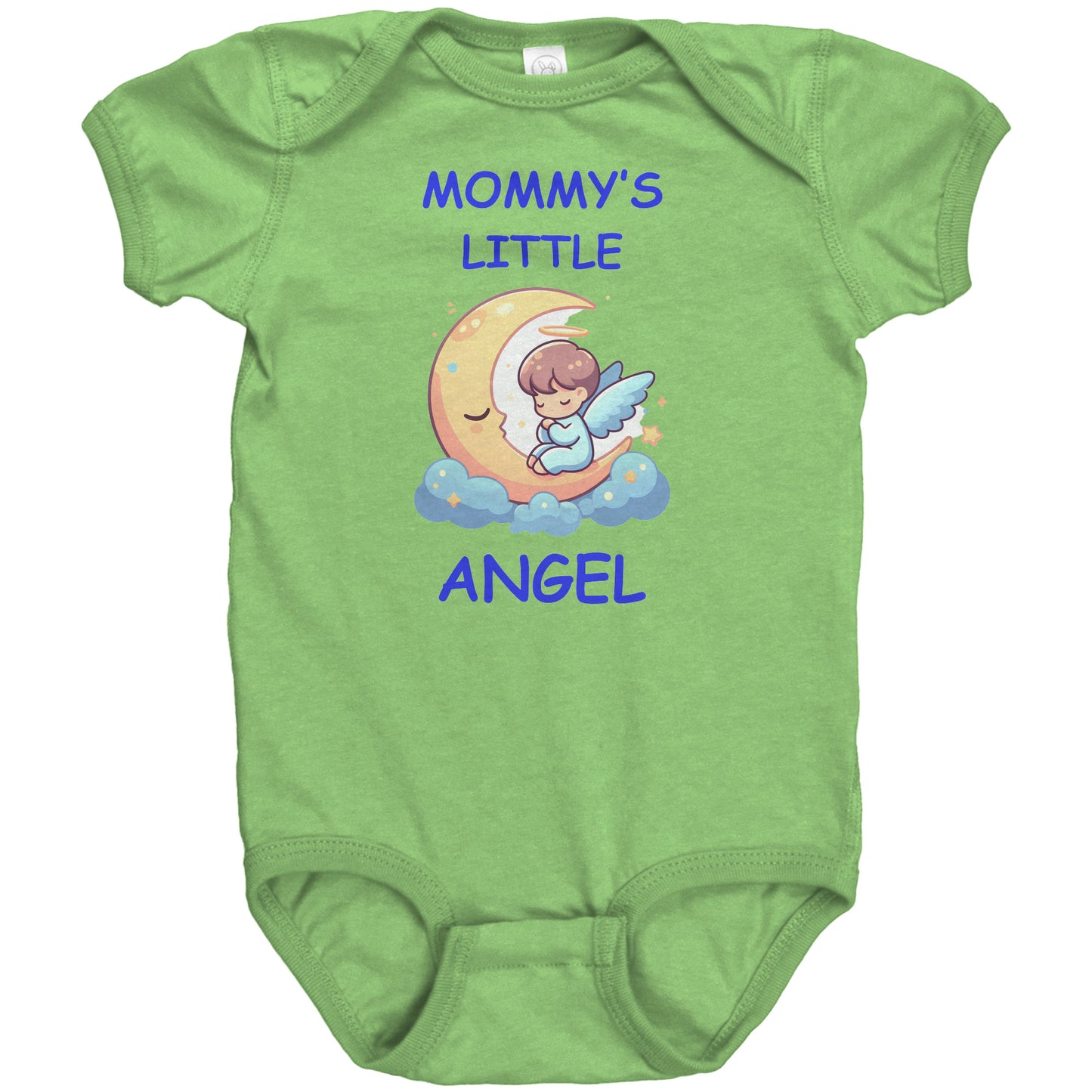 Mommy's Little Angel Boy Short Sleeve Bodysuit