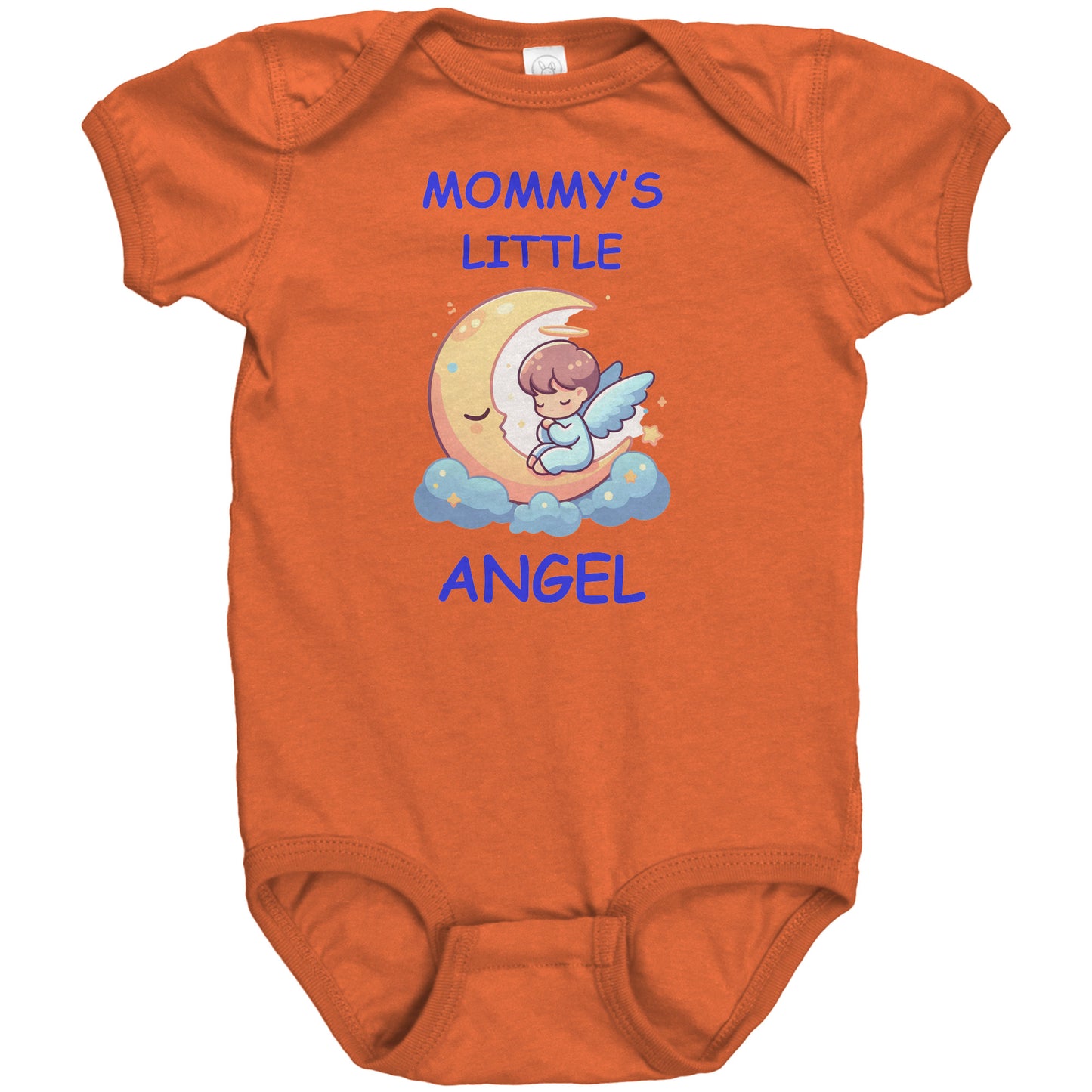Mommy's Little Angel Boy Short Sleeve Bodysuit