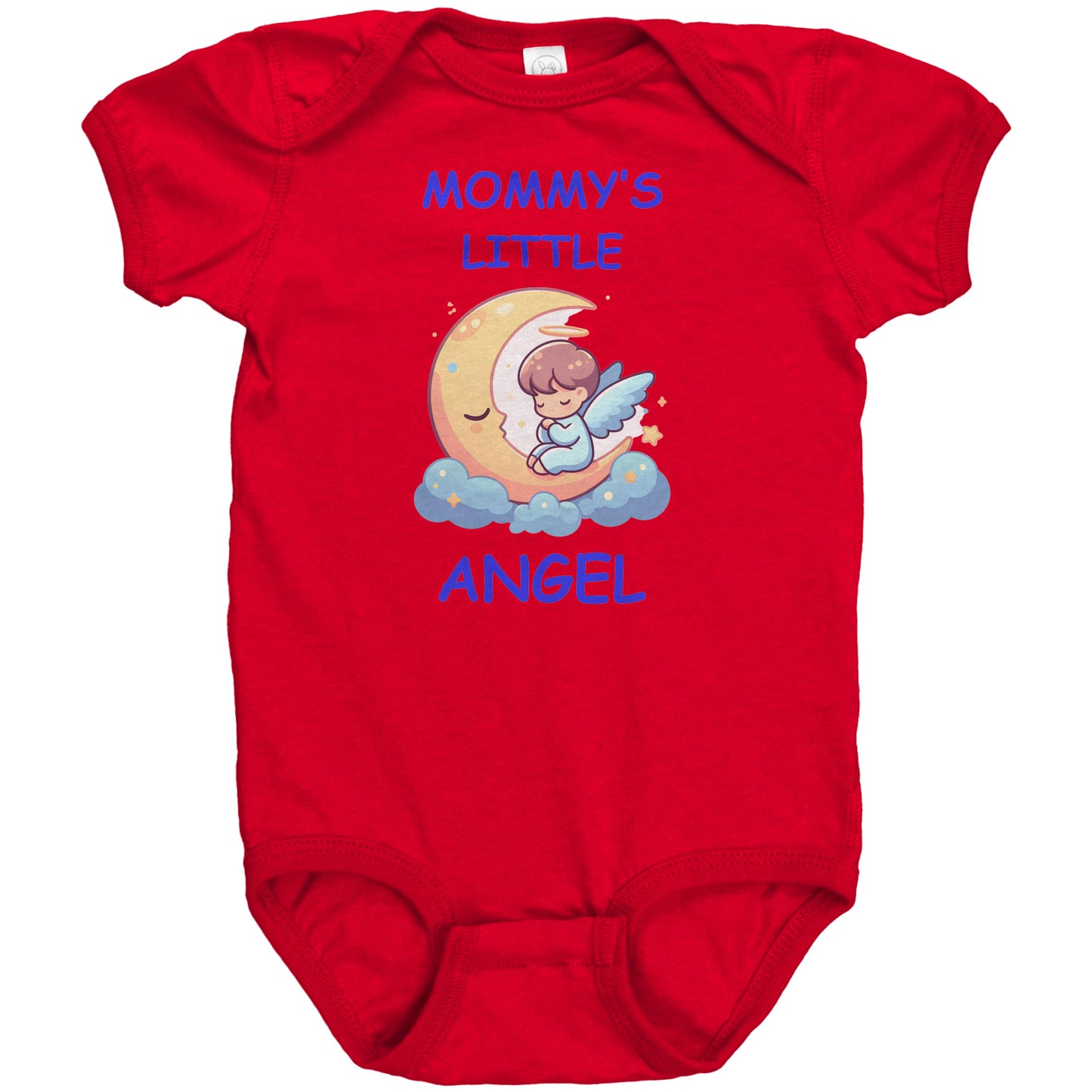 Mommy's Little Angel Boy Short Sleeve Bodysuit