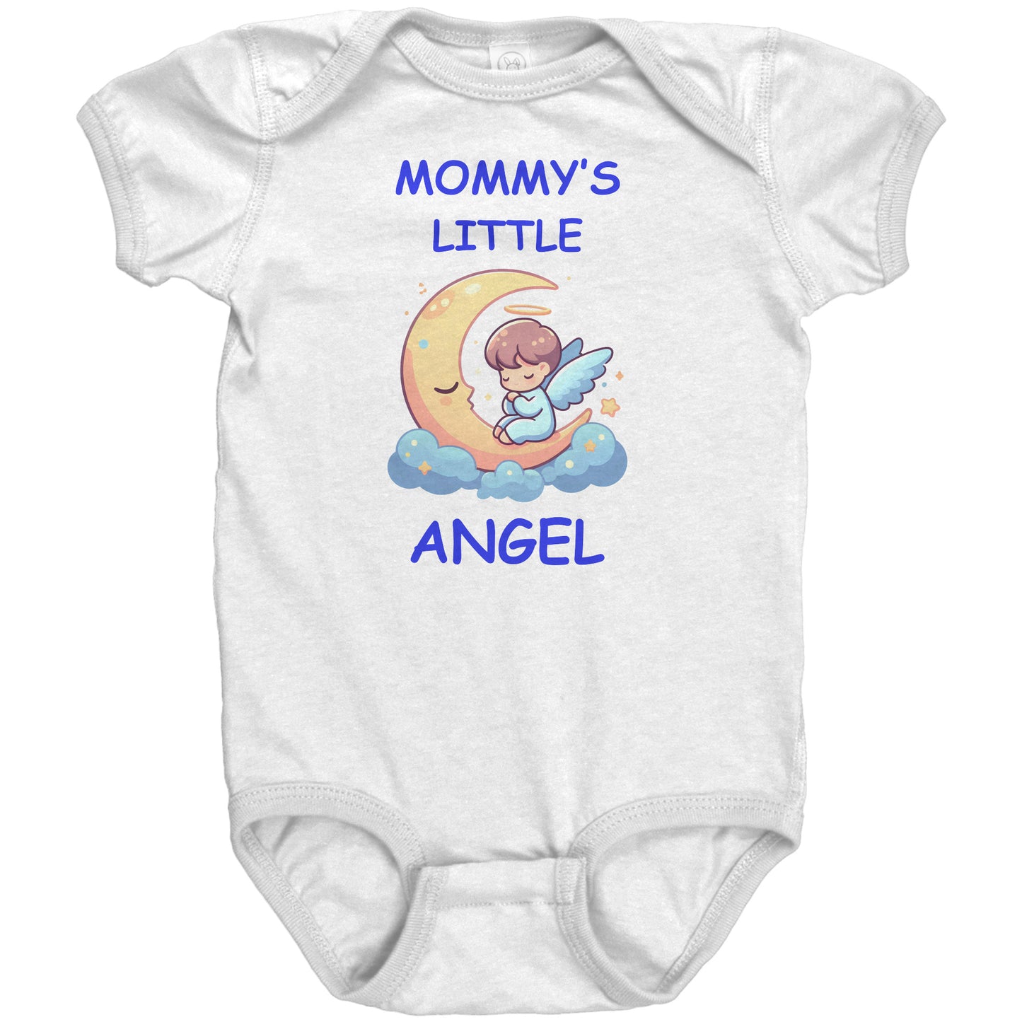 Mommy's Little Angel Boy Short Sleeve Bodysuit