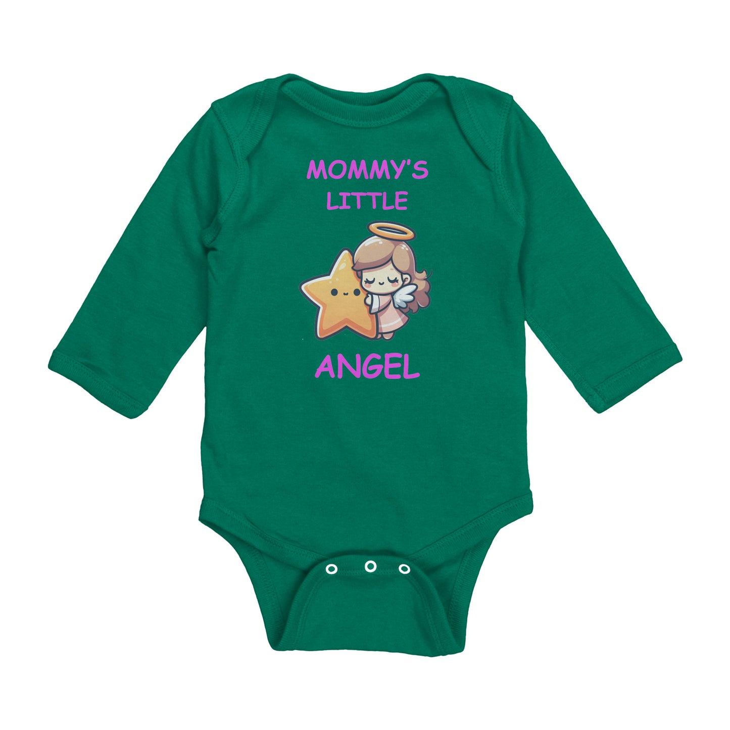 Mommy's Little Angel Girl Long Sleeve Bodysuit
