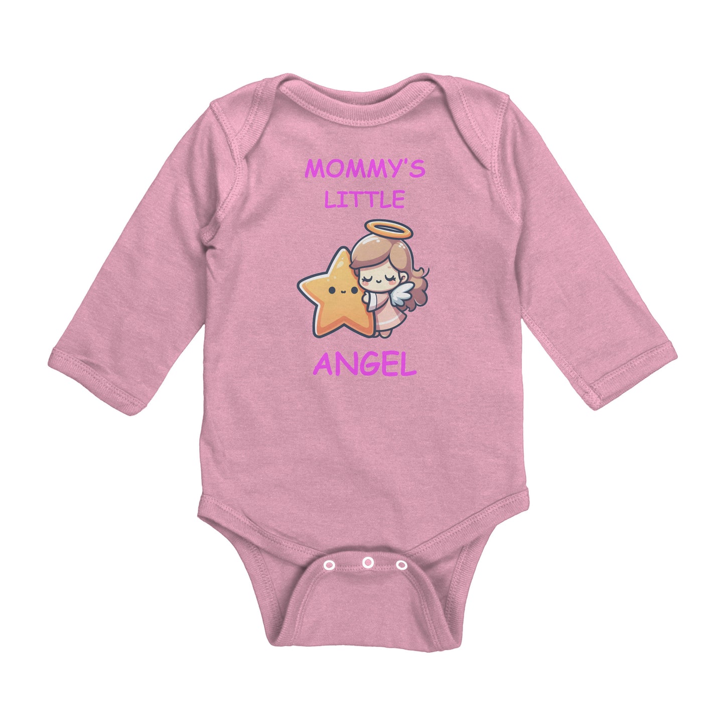 Mommy's Little Angel Girl Long Sleeve Bodysuit