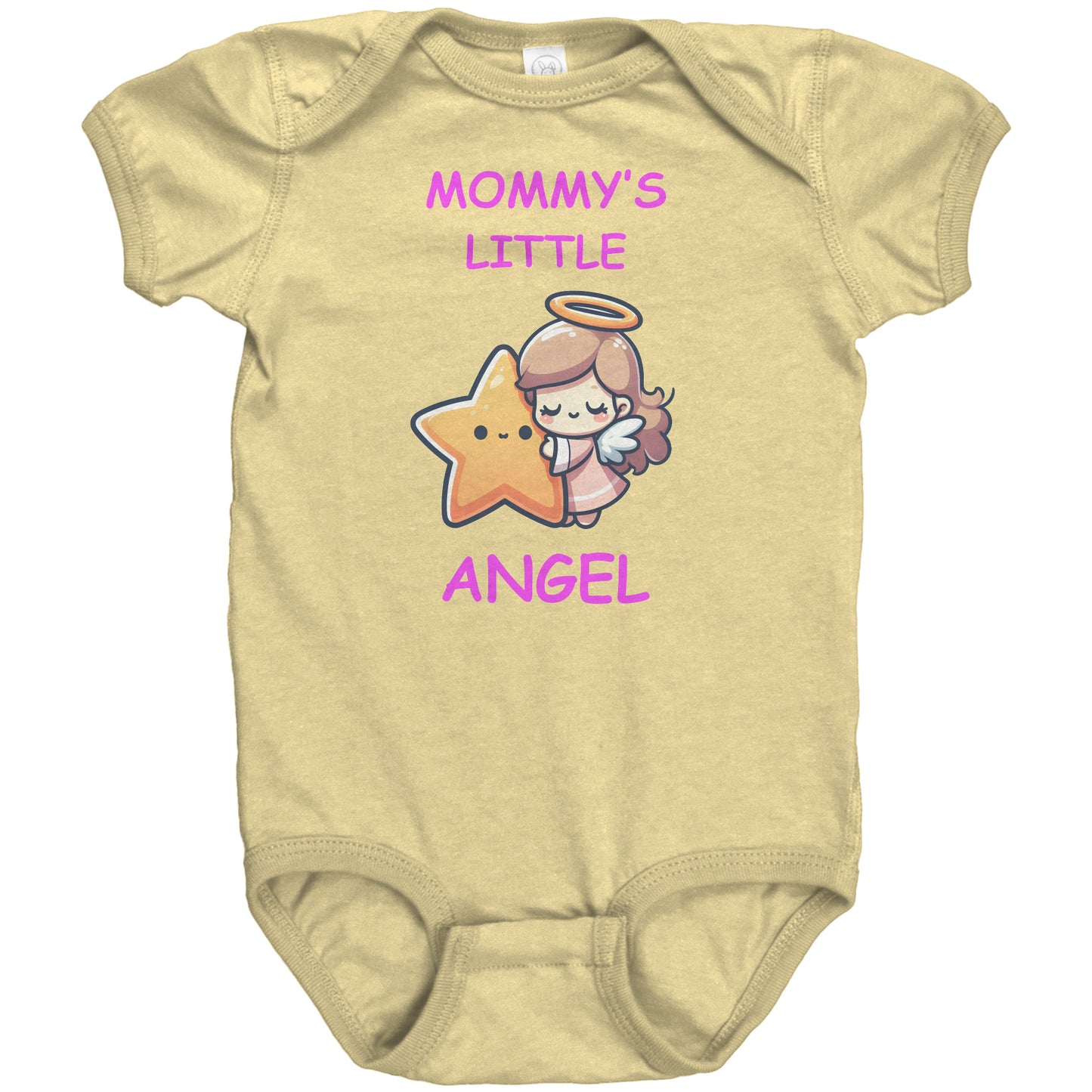 Mommy's Little Angel Girl Short Sleeve Bodysuit
