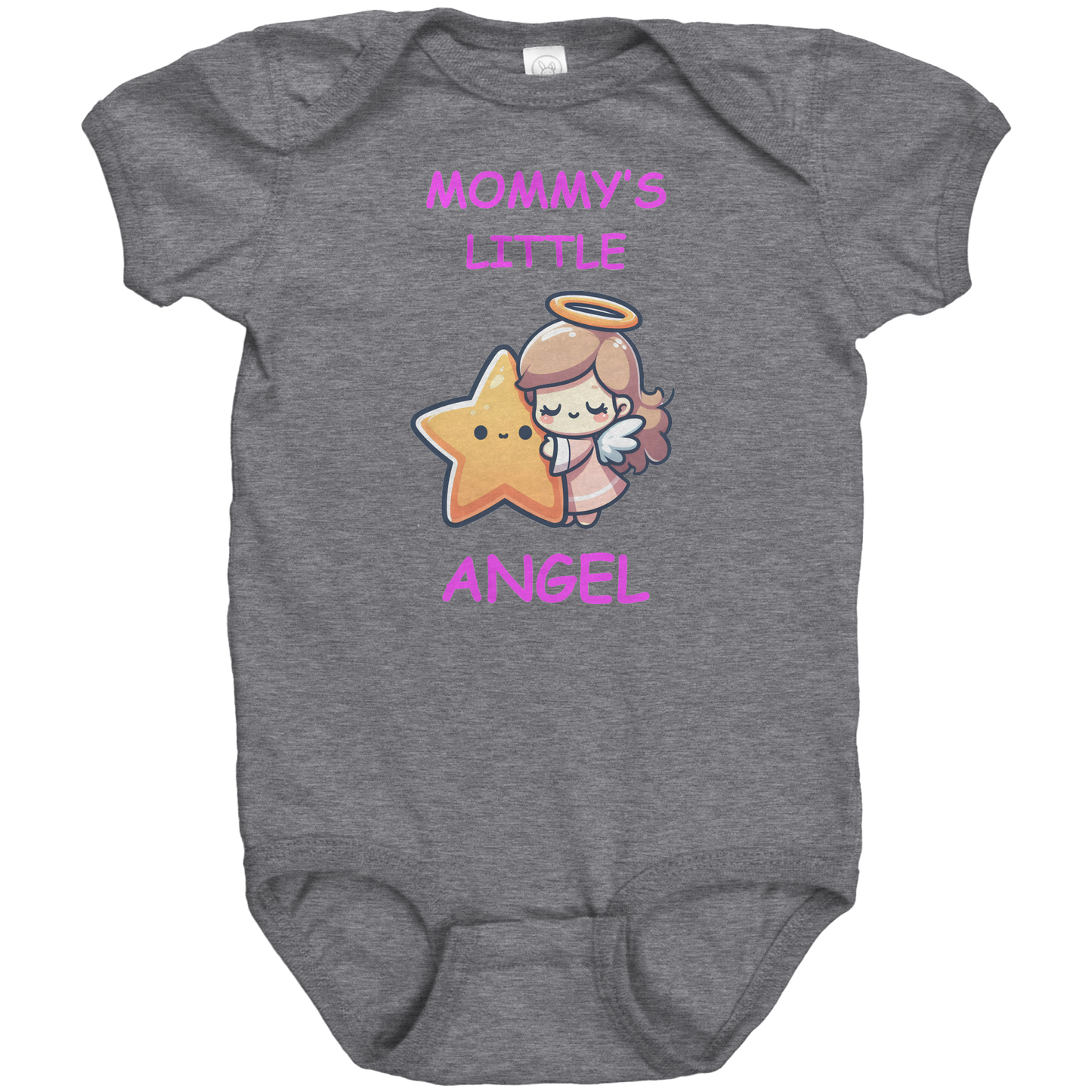 Mommy's Little Angel Girl Short Sleeve Bodysuit