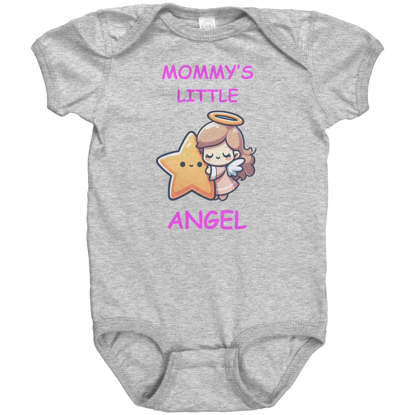 Mommy's Little Angel Girl Short Sleeve Bodysuit